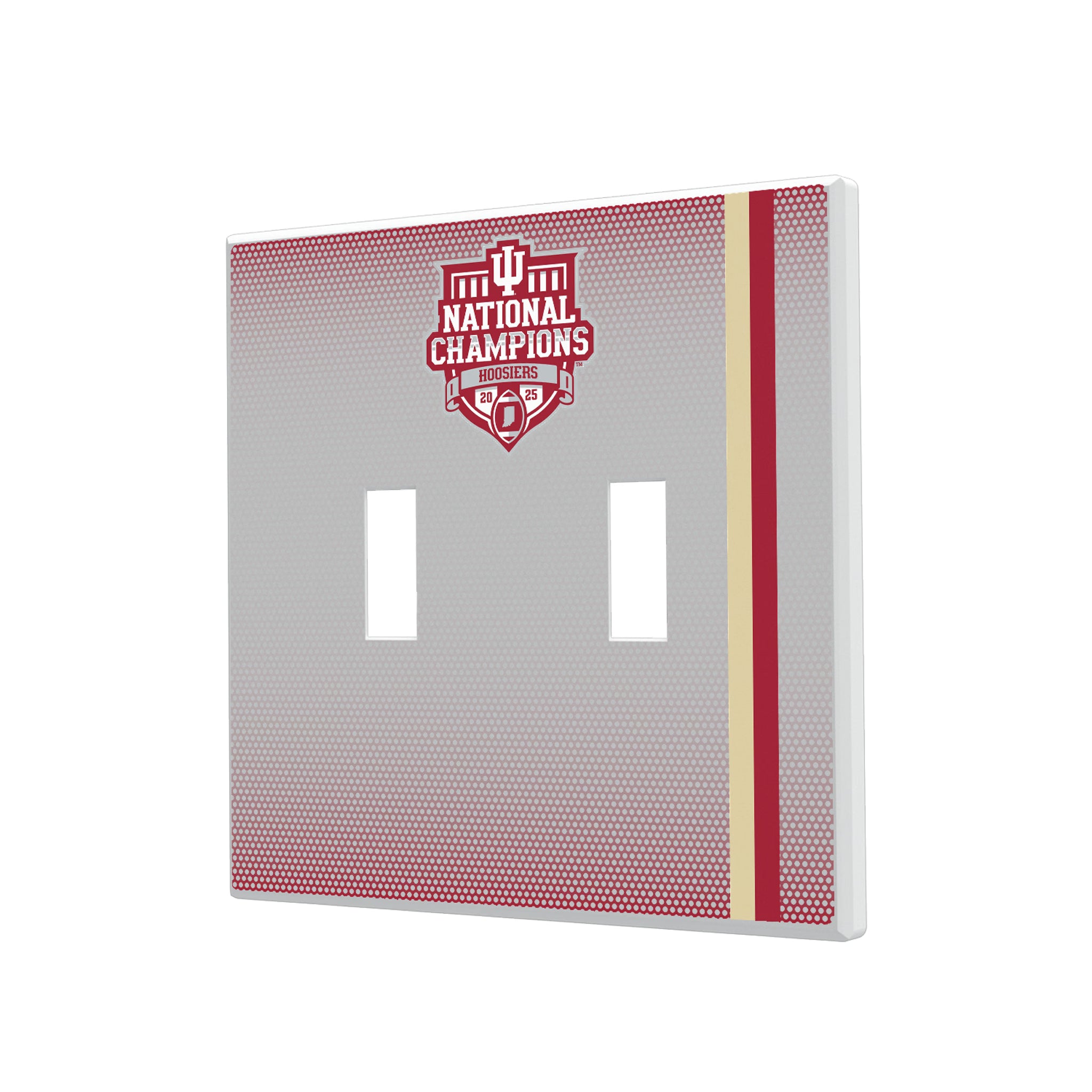 Indiana University Hoosiers 2025 College Football Playoff National Champion Hidden-Screw Light Switch Plate#Style_Double Toggle