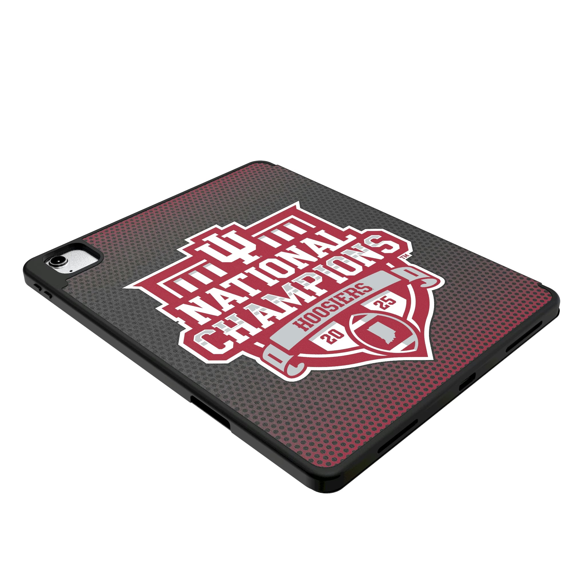 Indiana University Hoosiers 2025 College Football Playoff National Champion iPad Tablet Case for Apple iPad - Isometric View