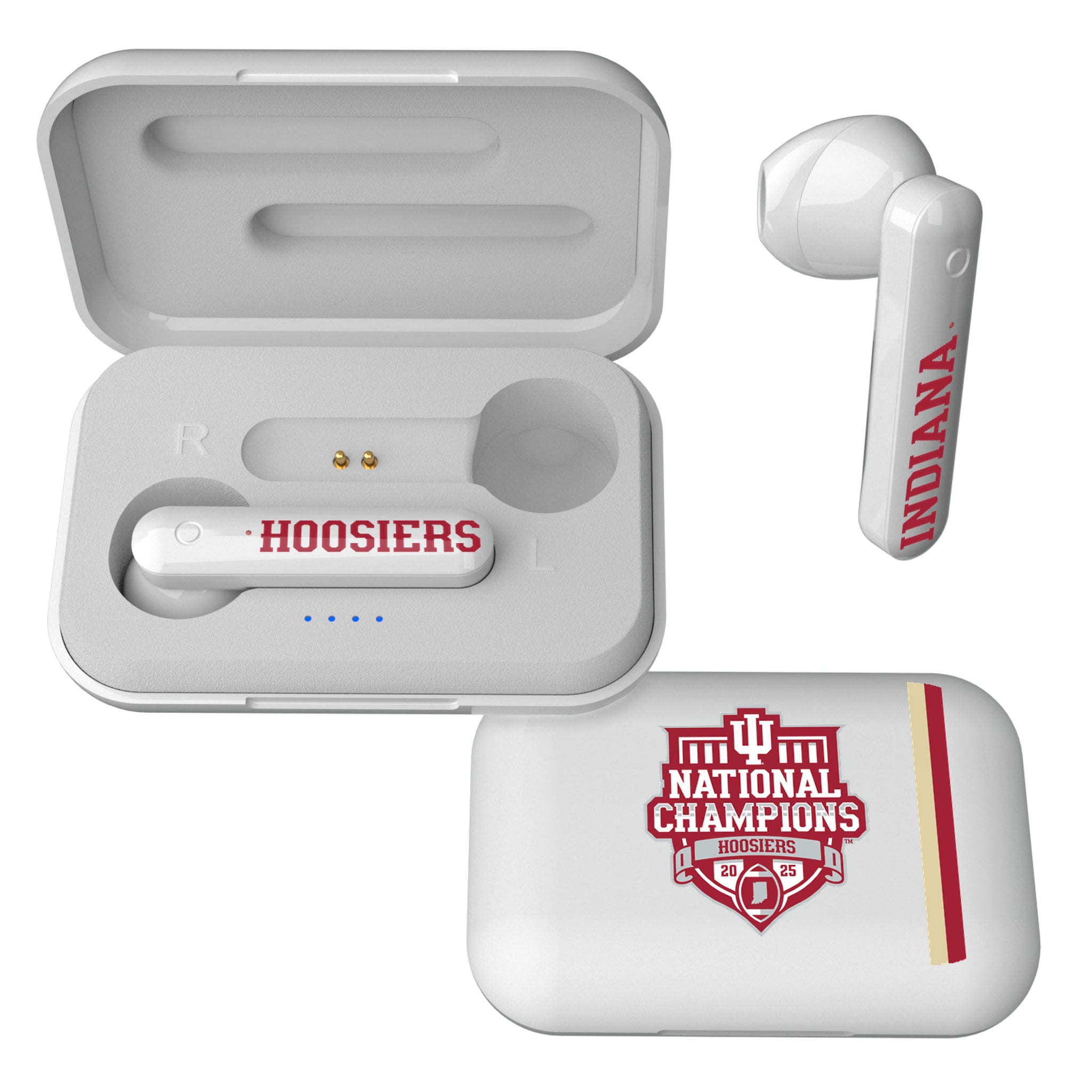 Indiana University Hoosiers 2025 College Football Playoff National Champion Wireless TWS Earbuds