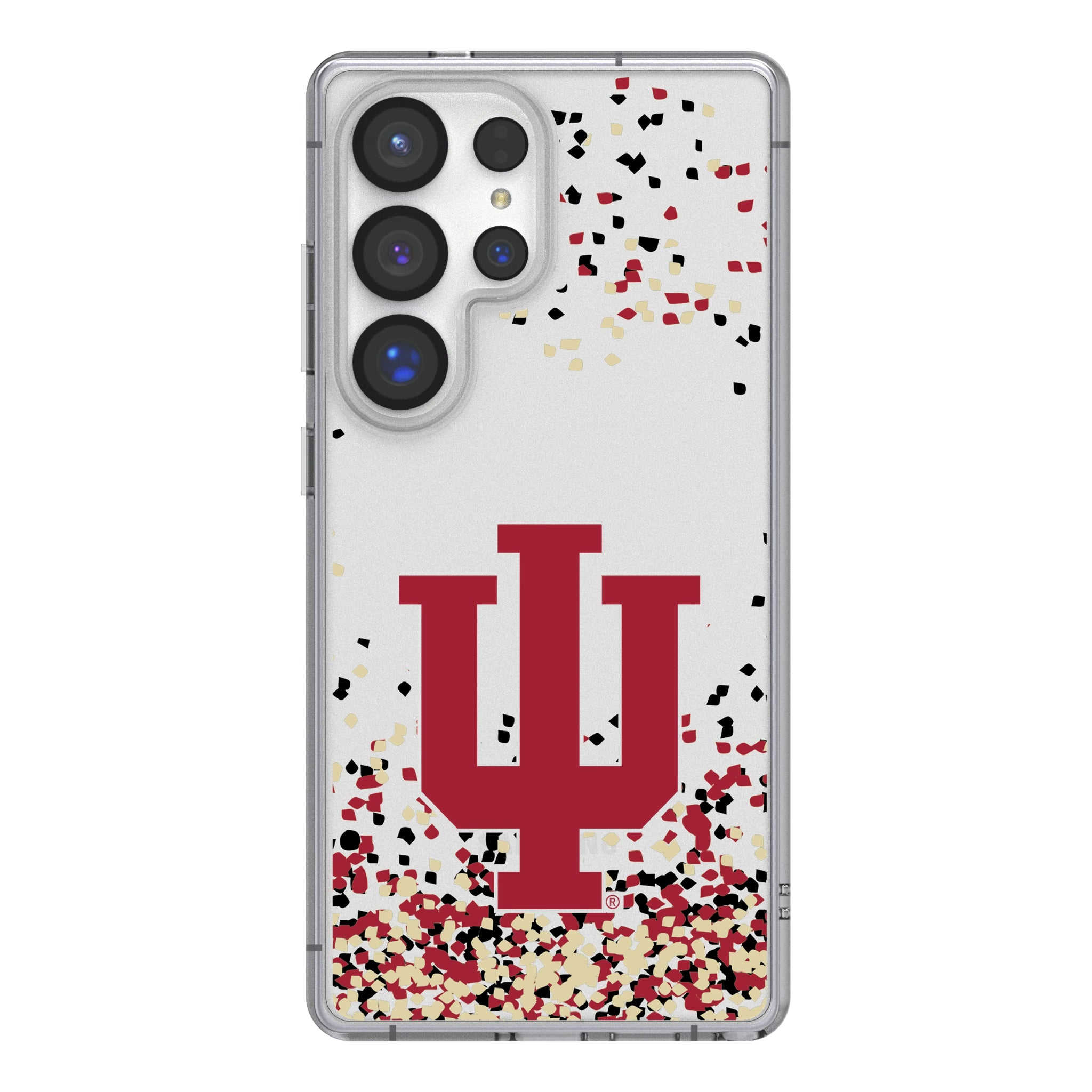 Indiana University Hoosiers Confetti Galaxy Clear Phone Case for Samsung Galaxy