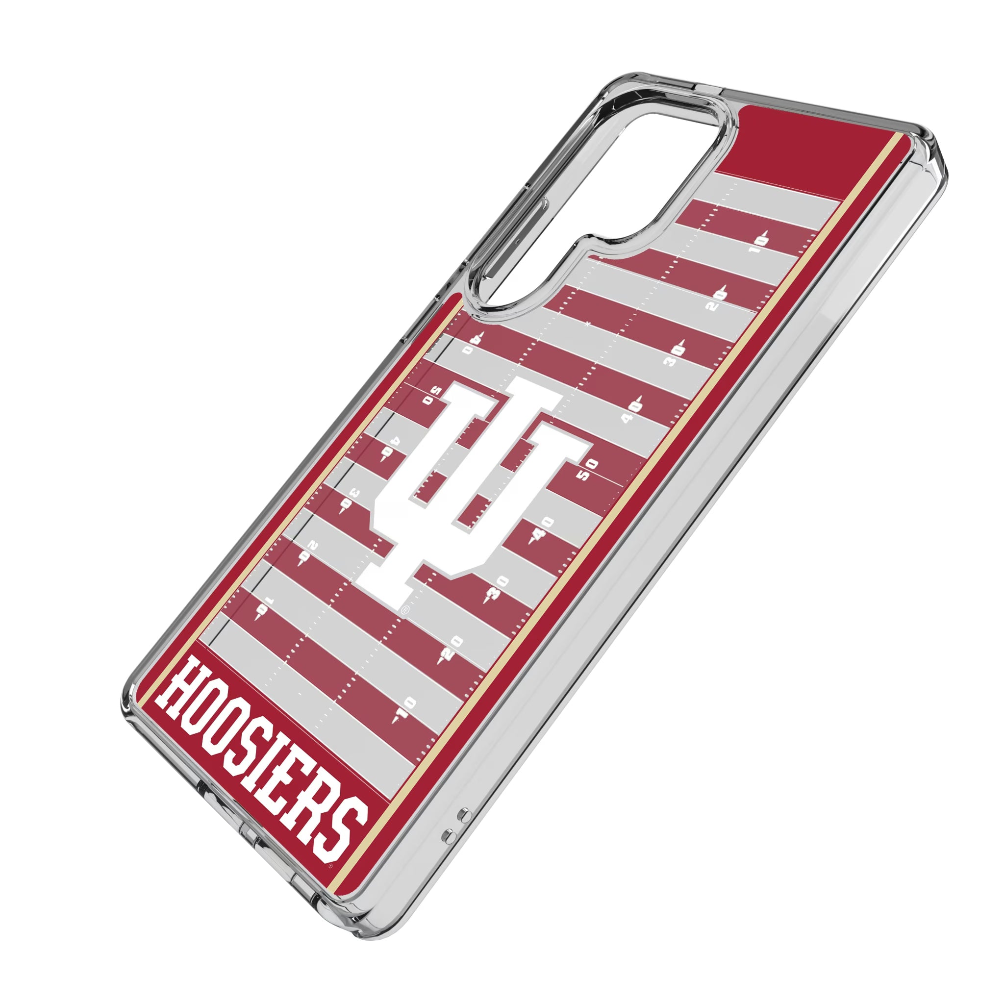 Indiana University Hoosiers Field Galaxy Clear Phone Case for Samsung Galaxy - Isometric View