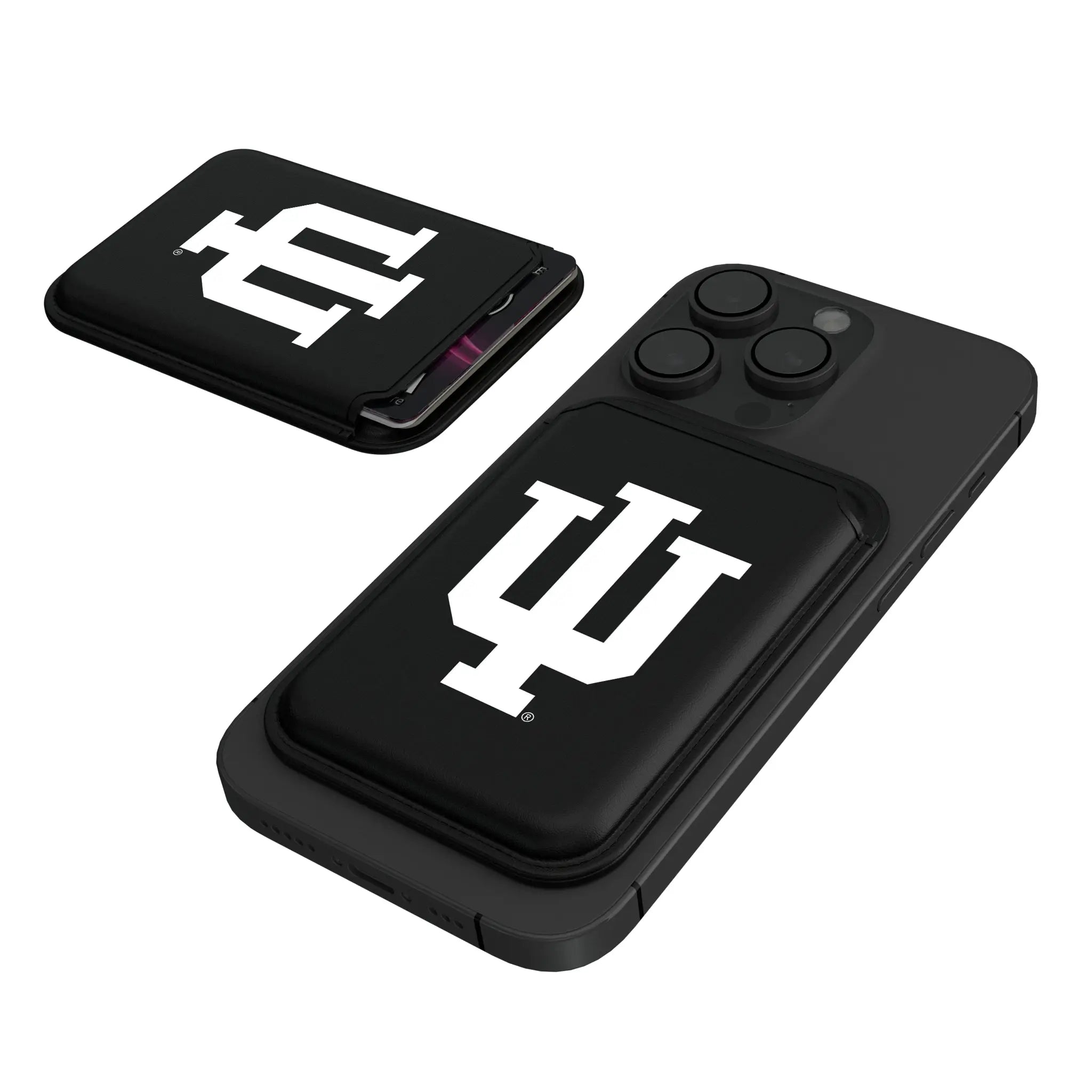Indiana University Hoosiers Insignia Black Magnetic Credit Card Wallet