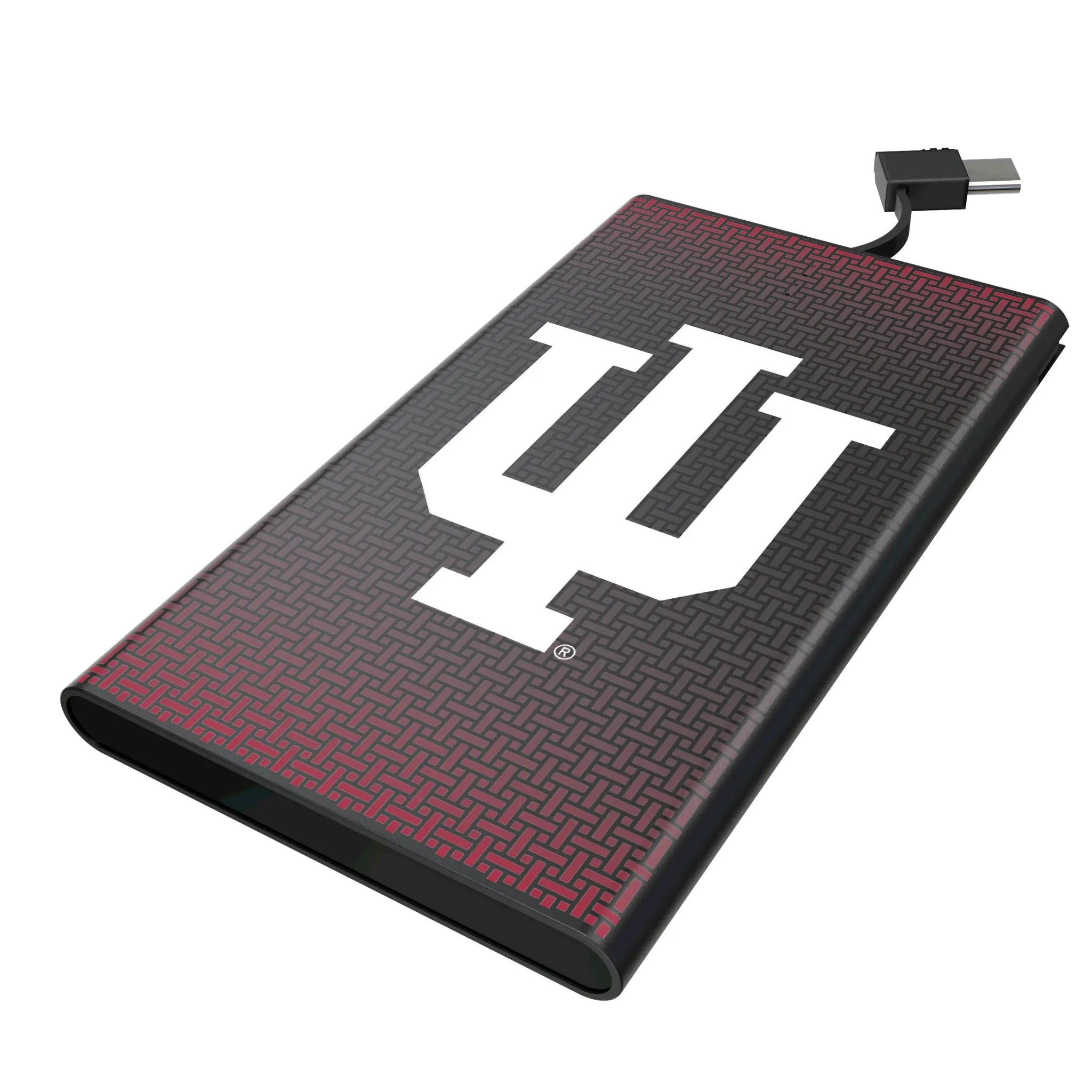 Indiana University Hoosiers Linen 5000mAh Flat Power Bank