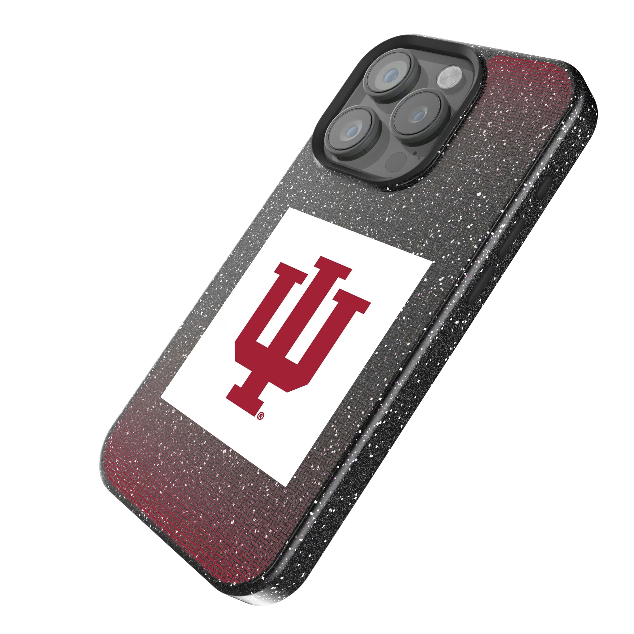 Indiana University Hoosiers Linen iPhone Bling Phone Case for Apple iPhone - Isometric View