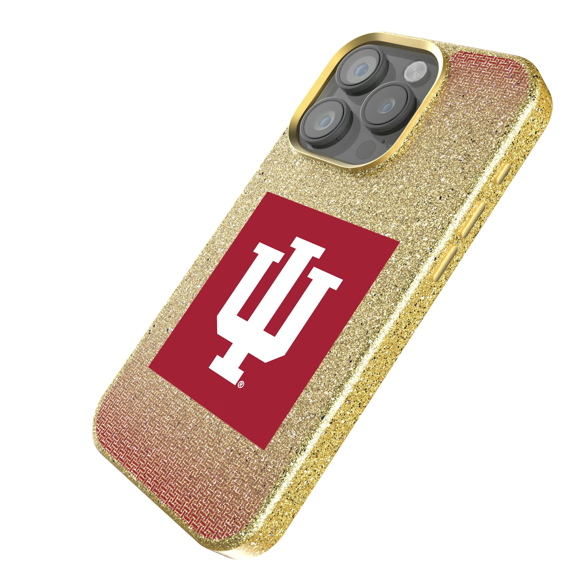 Indiana University Hoosiers Linen iPhone Bling Phone Case for Apple iPhone - Isometric View
