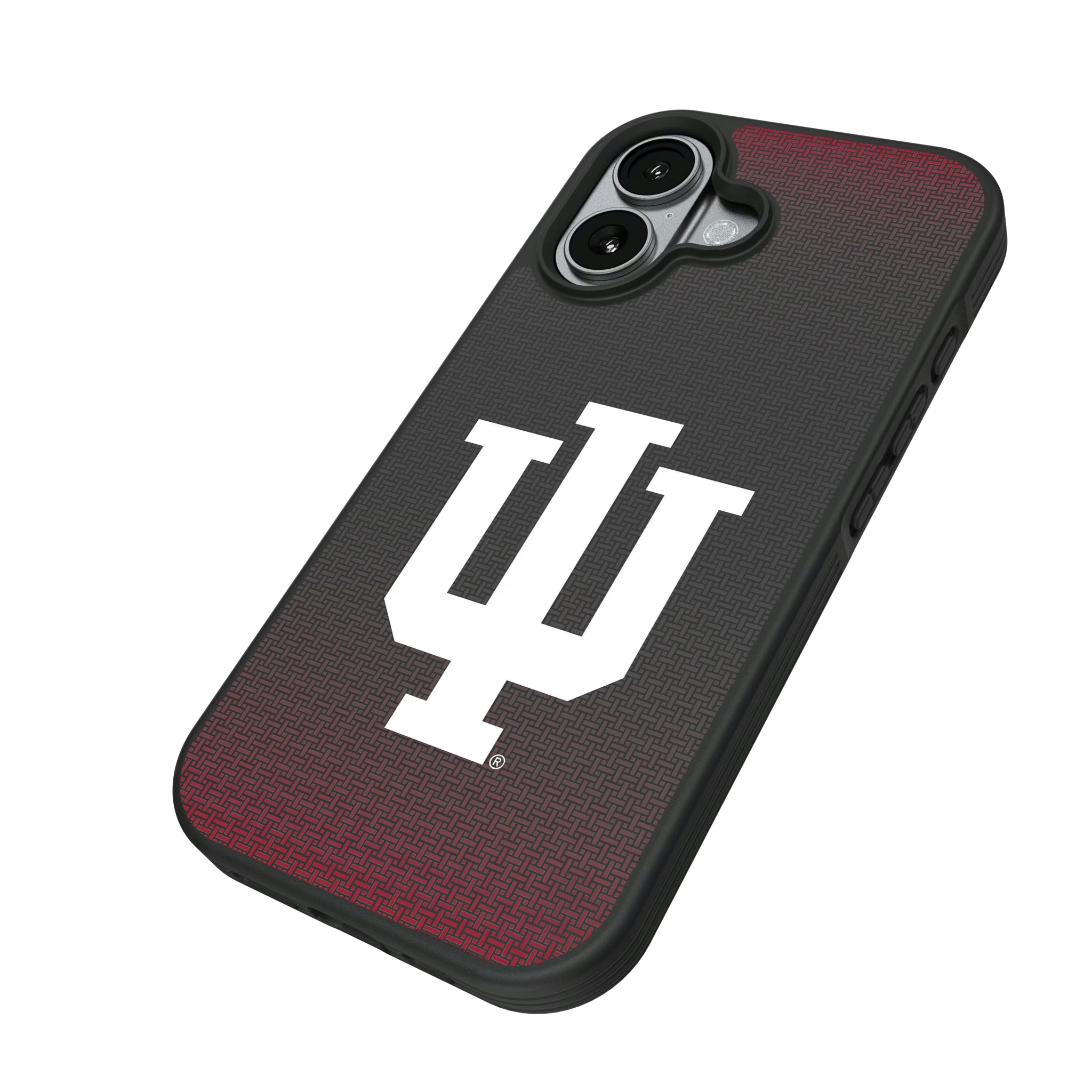 Indiana University Hoosiers Linen iPhone Bump Phone Case for Apple iPhone - Isometric View#Device_iPhone 17