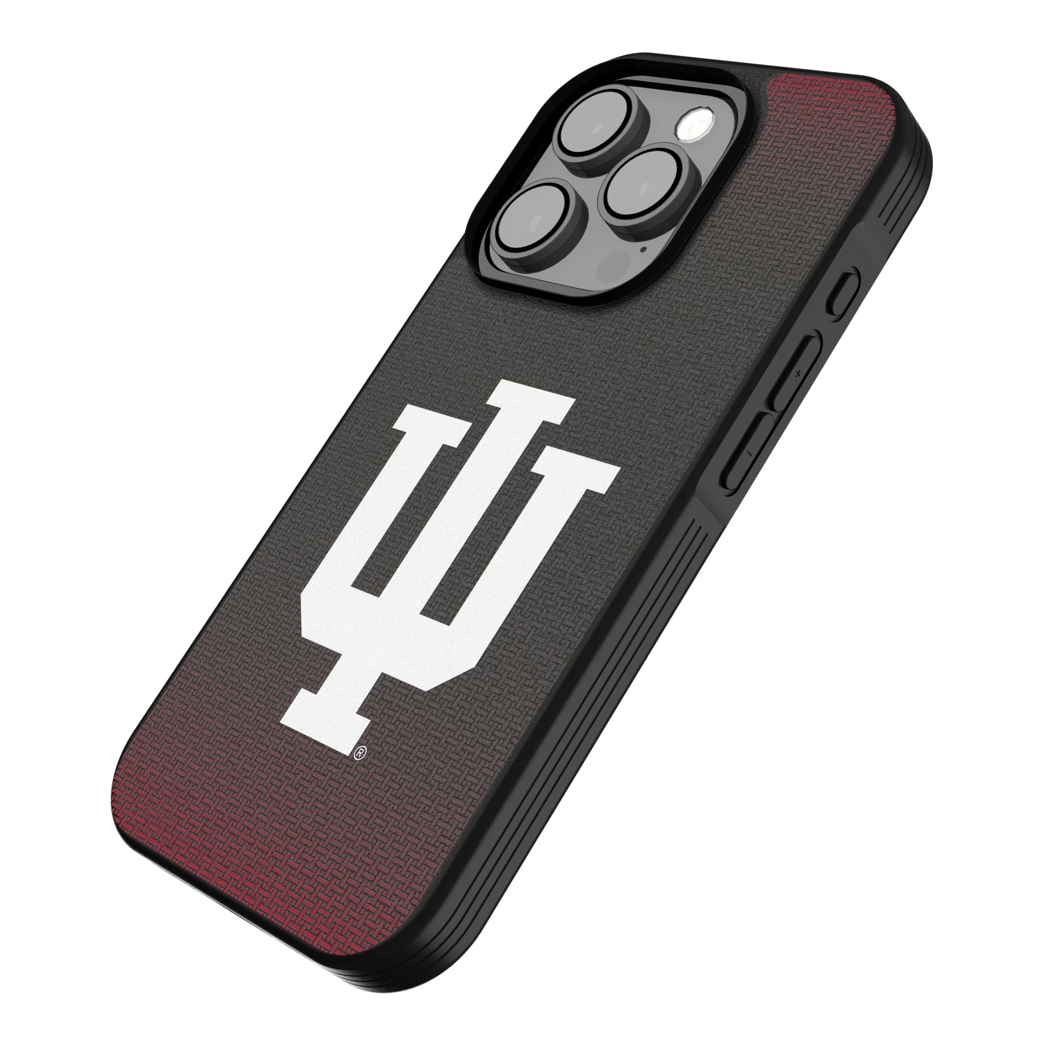 Indiana University Hoosiers Linen iPhone Bump Phone Case for Apple iPhone - Isometric View