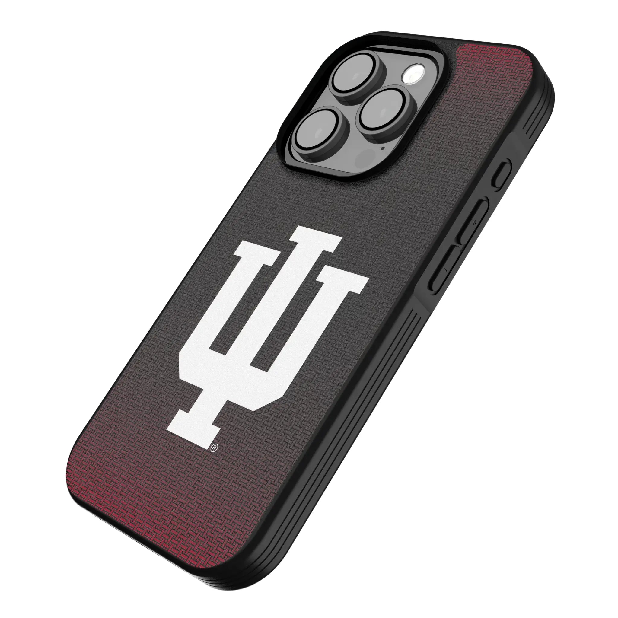 Indiana University Hoosiers Linen iPhone Bump Phone Case for Apple iPhone - Isometric View