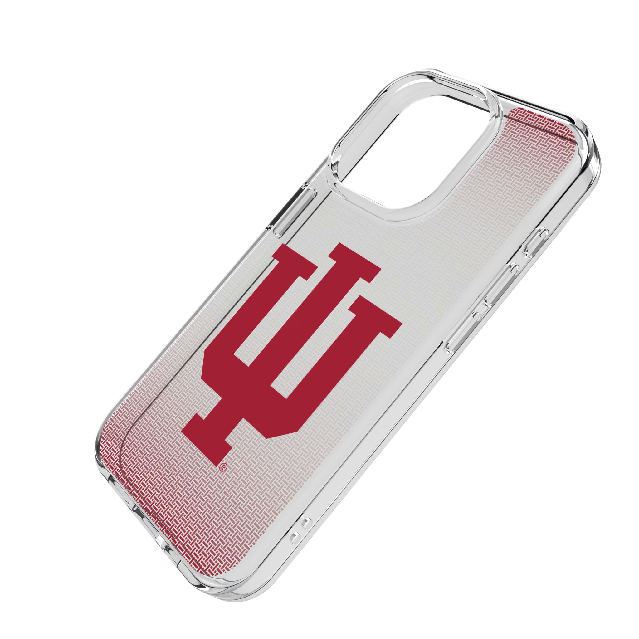 Indiana University Hoosiers Linen iPhone Clear Phone Case for Apple iPhone - Isometric View