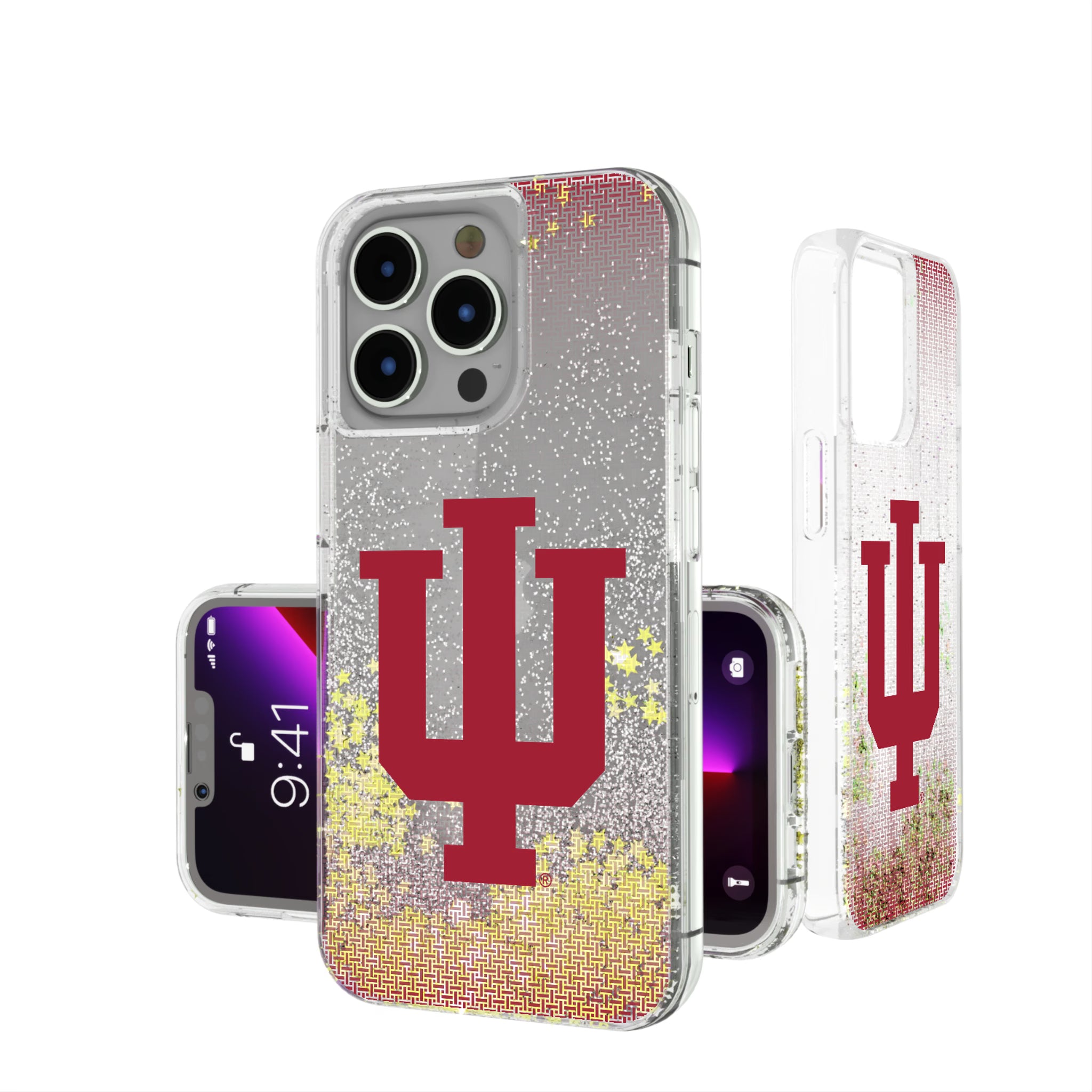 Indiana University Hoosiers Linen iPhone Glitter Phone Case for Apple iPhone