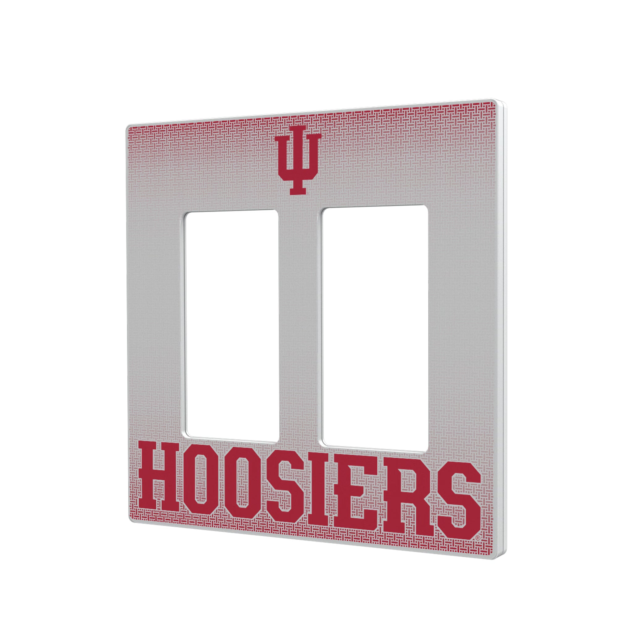 Indiana University Hoosiers Linen Hidden-Screw Light Switch Plate#Style_Double Rocker