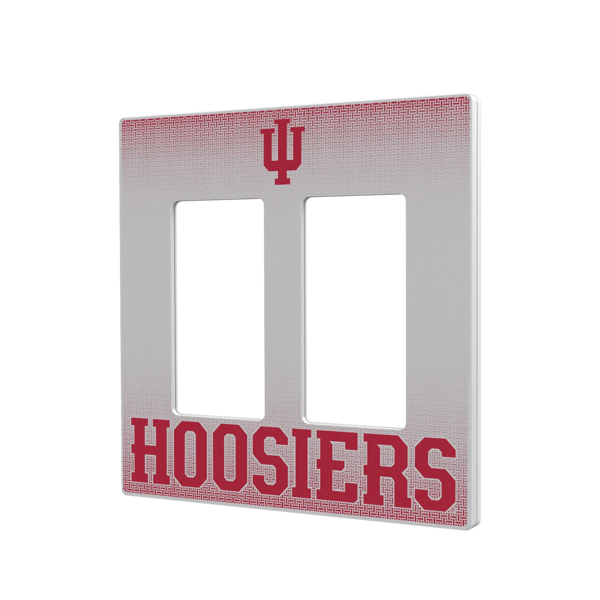 Indiana University Hoosiers Linen Hidden-Screw Light Switch Plate#Style_Double Rocker