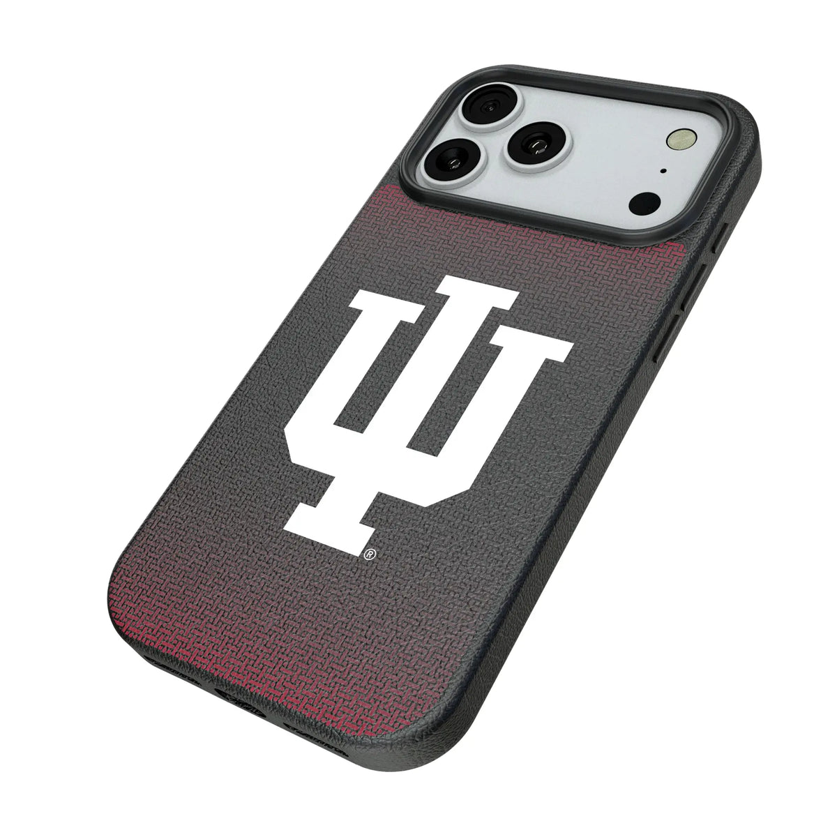 Indiana University Hoosiers Linen iPhone MagSafe Compatible Phone Case for Apple iPhone - Isometric View#Device_iPhone 18 Pro Max