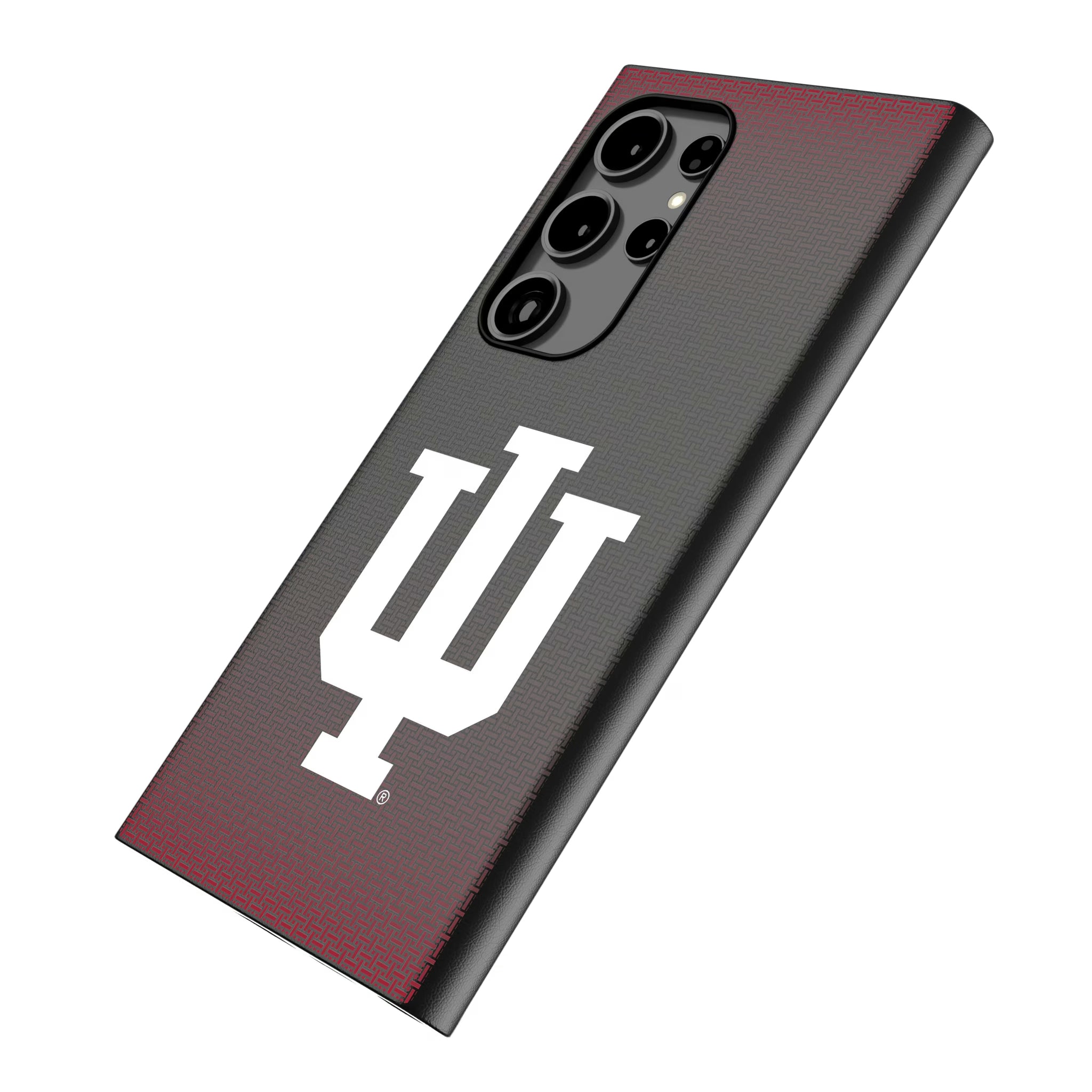 Indiana University Hoosiers Linen Galaxy MagSafe Compatible Phone Case for Samsung Galaxy - Isometric View