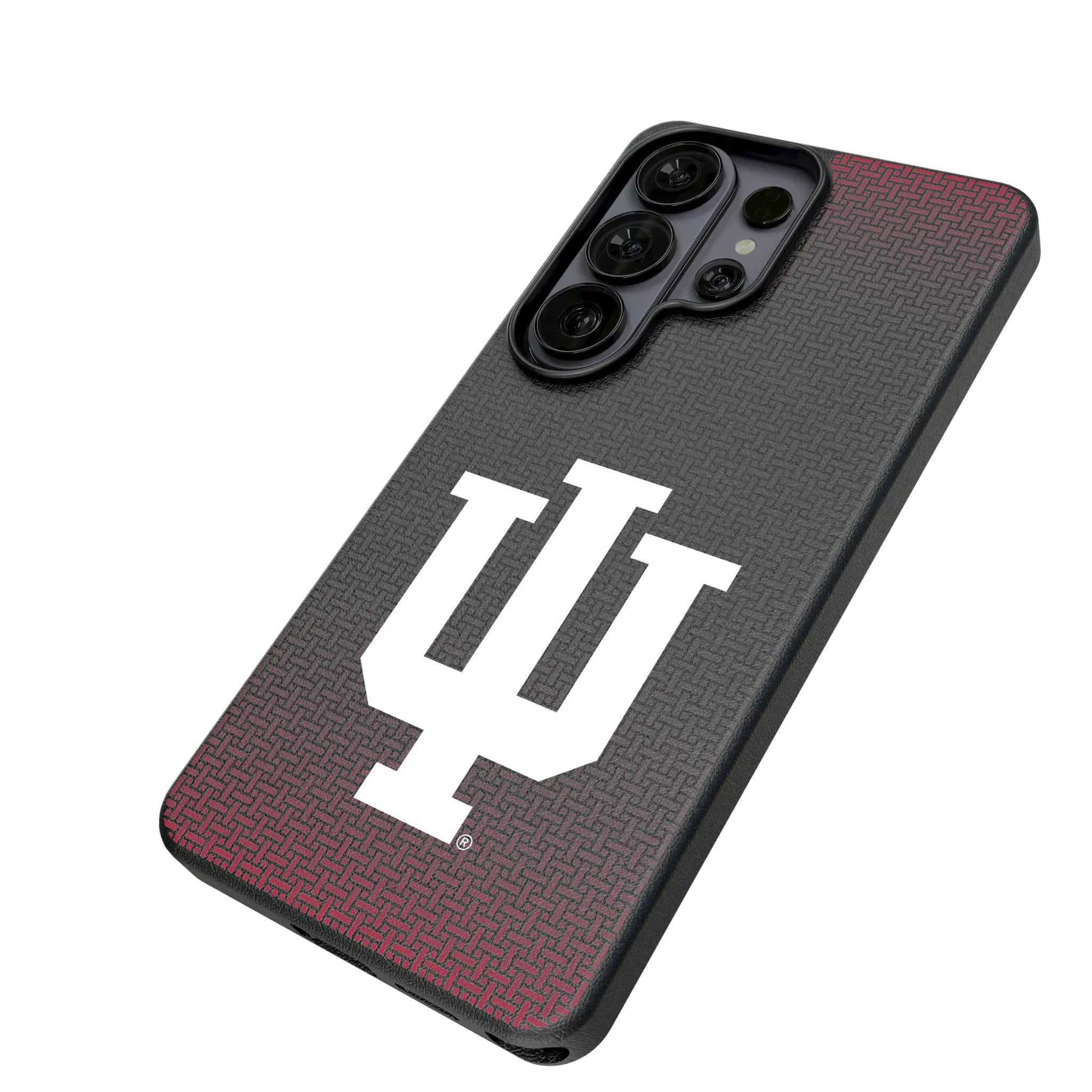 Indiana University Hoosiers Linen Galaxy MagSafe Compatible Phone Case for Samsung Galaxy - Isometric View#Device_Galaxy S26 Ultra