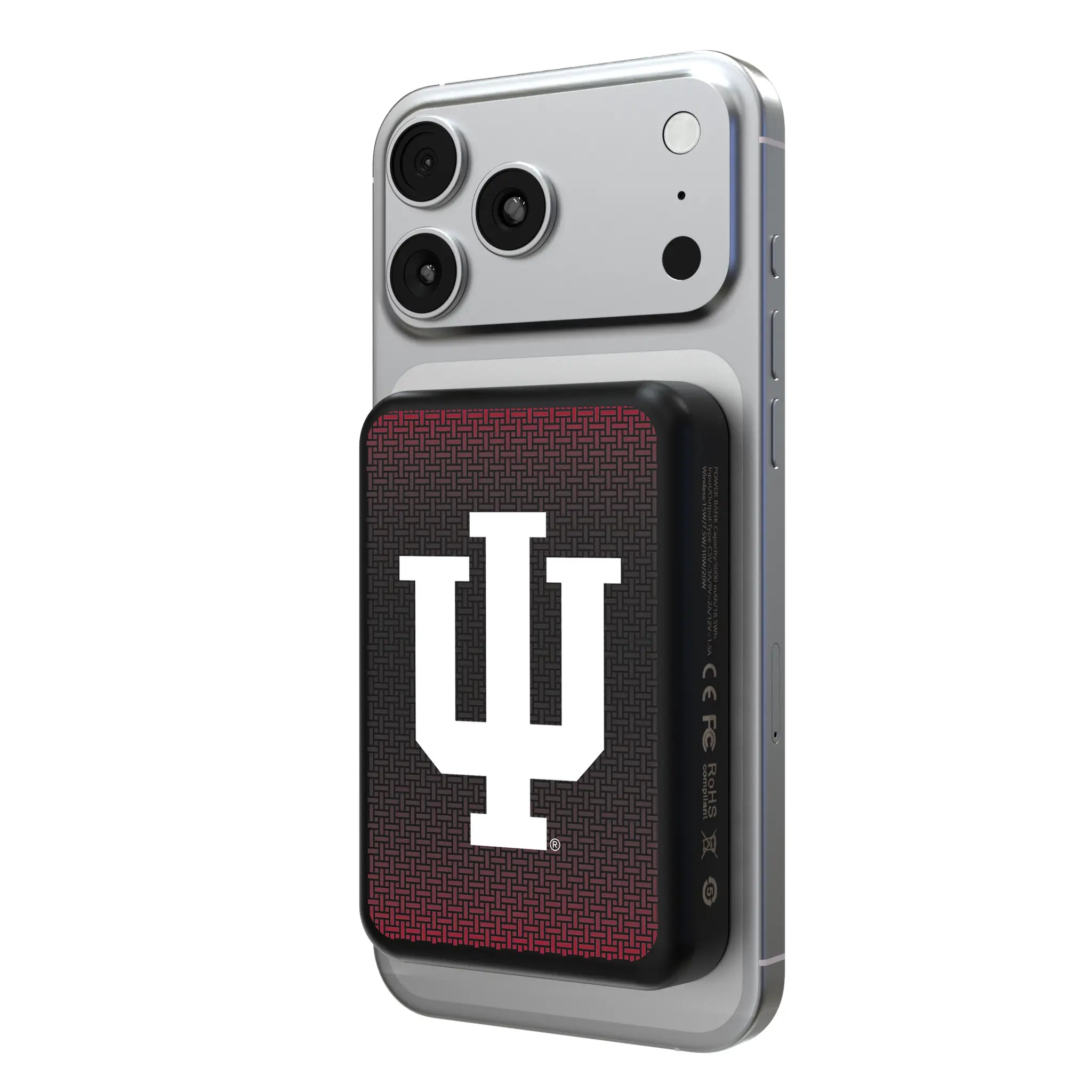 Indiana University Hoosiers Linen Wireless Mag Power Bank