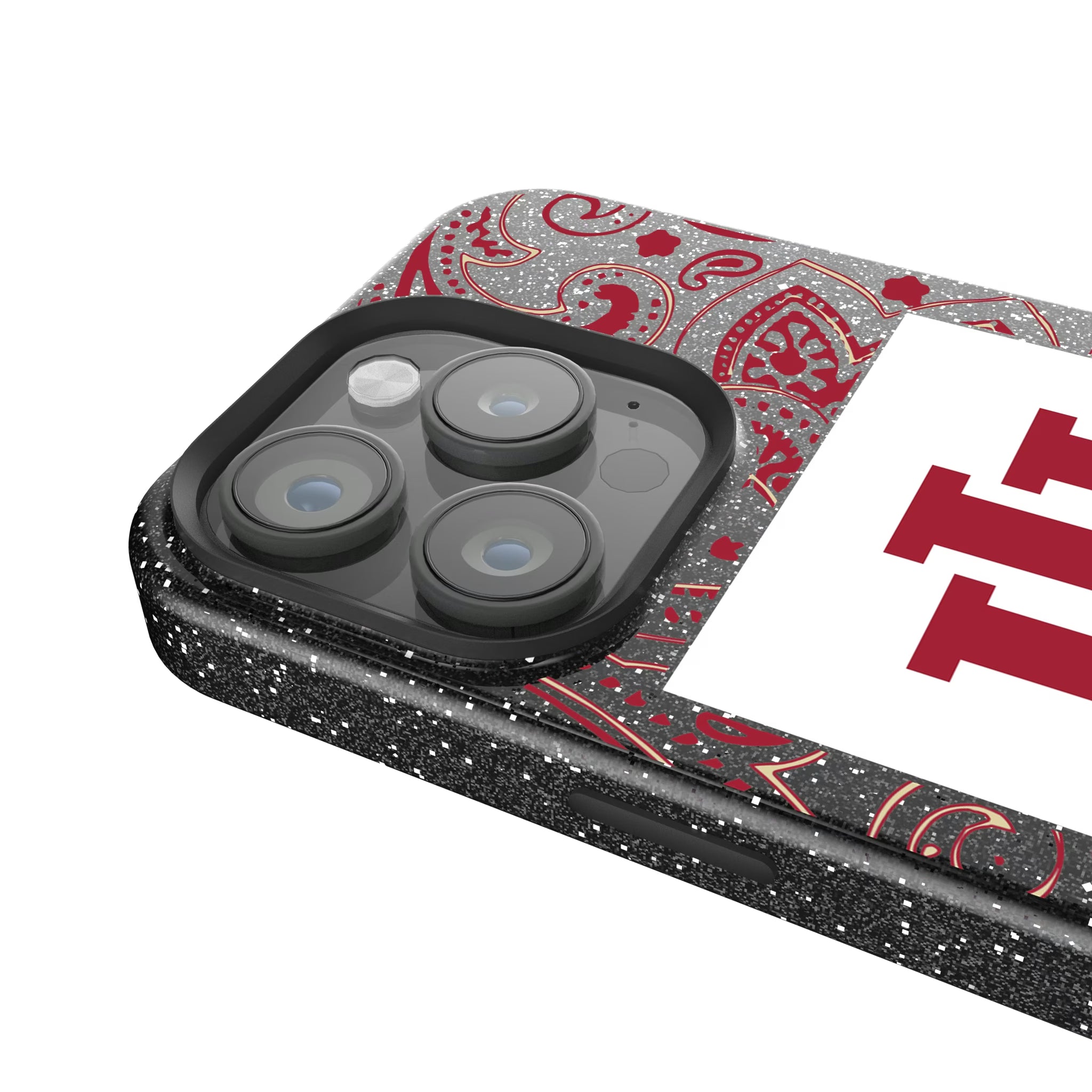 Indiana University Hoosiers Paisley iPhone Bling Phone Case for Apple iPhone - Detail