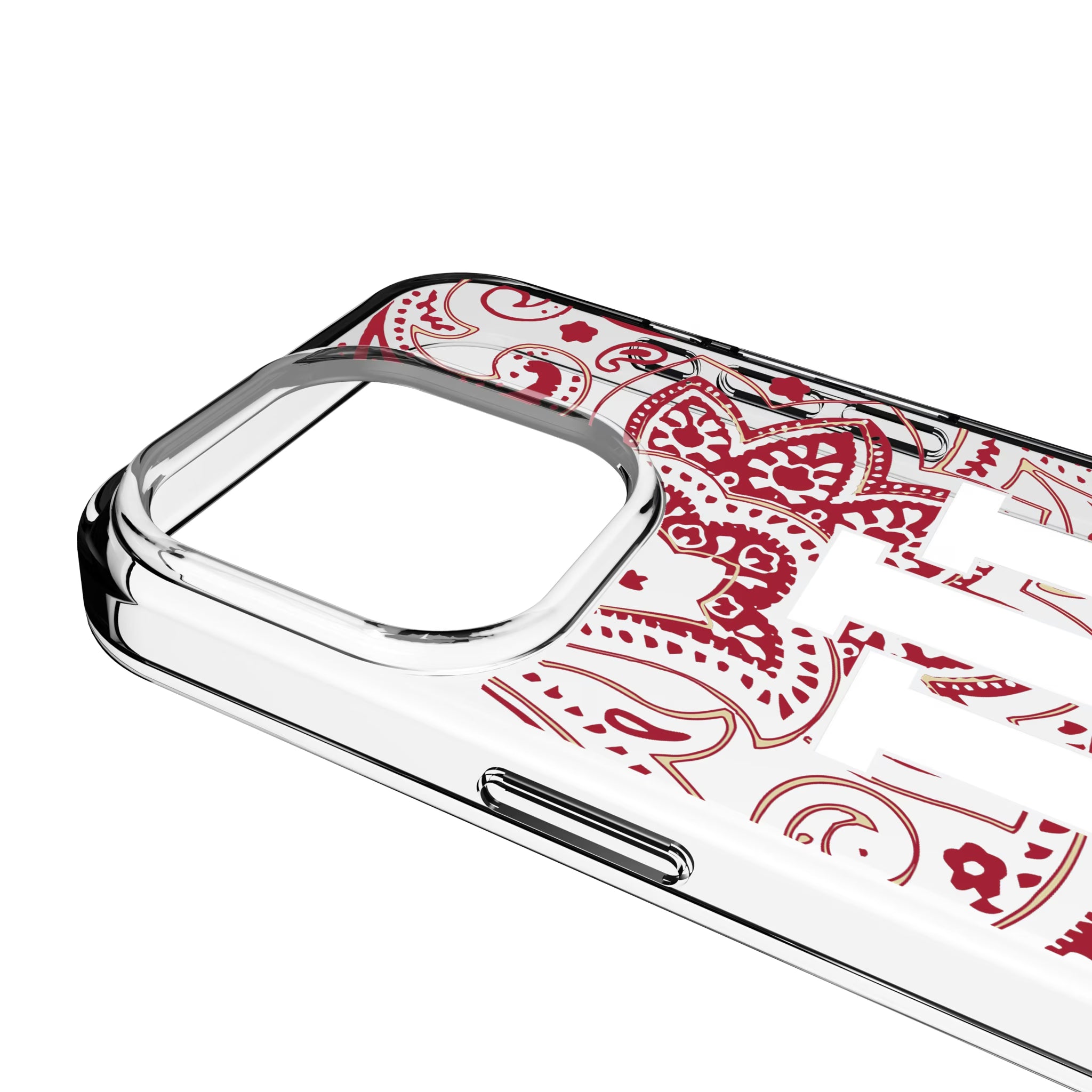 Indiana University Hoosiers Paisley iPhone Clear Phone Case for Apple iPhone - Detail