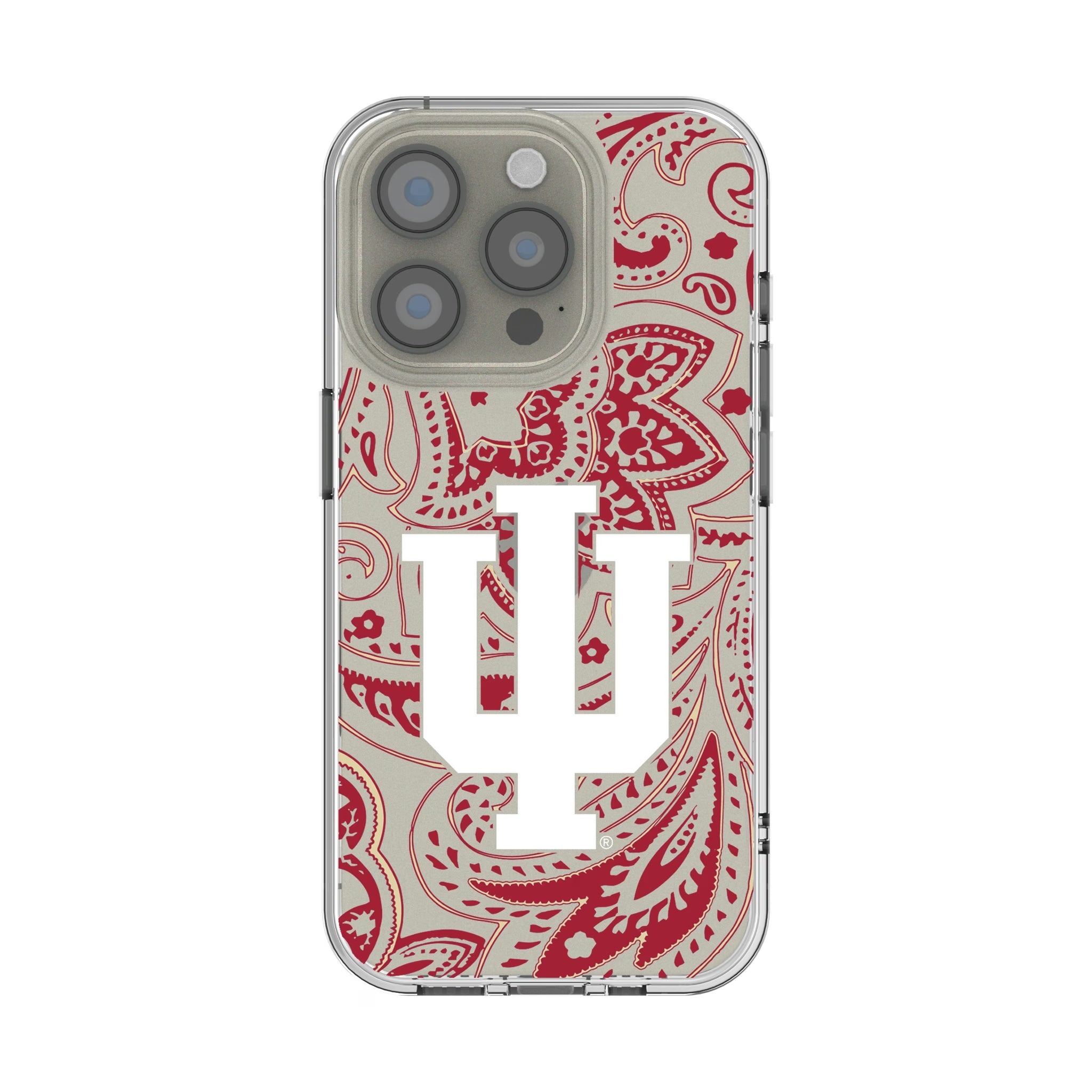 Indiana University Hoosiers Paisley iPhone Clear Phone Case for Apple iPhone