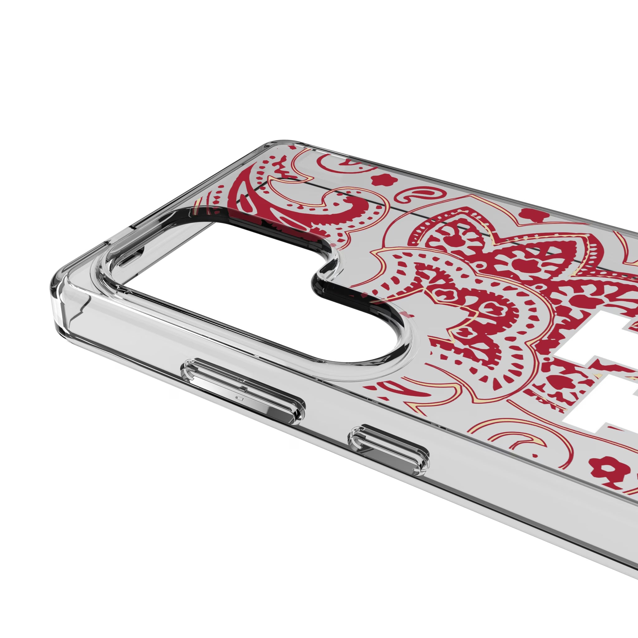 Indiana University Hoosiers Paisley Galaxy Clear Phone Case for Samsung Galaxy - Detail