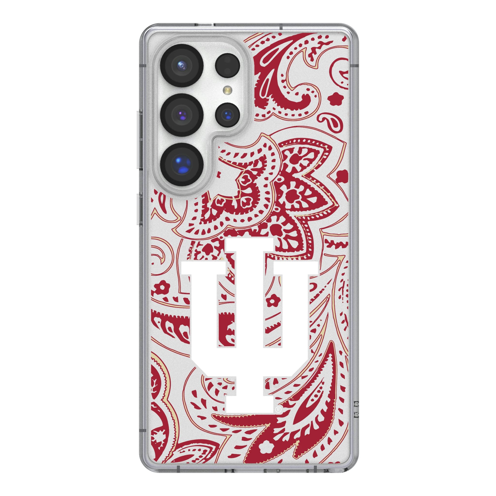 Indiana University Hoosiers Paisley Galaxy Clear Phone Case for Samsung Galaxy