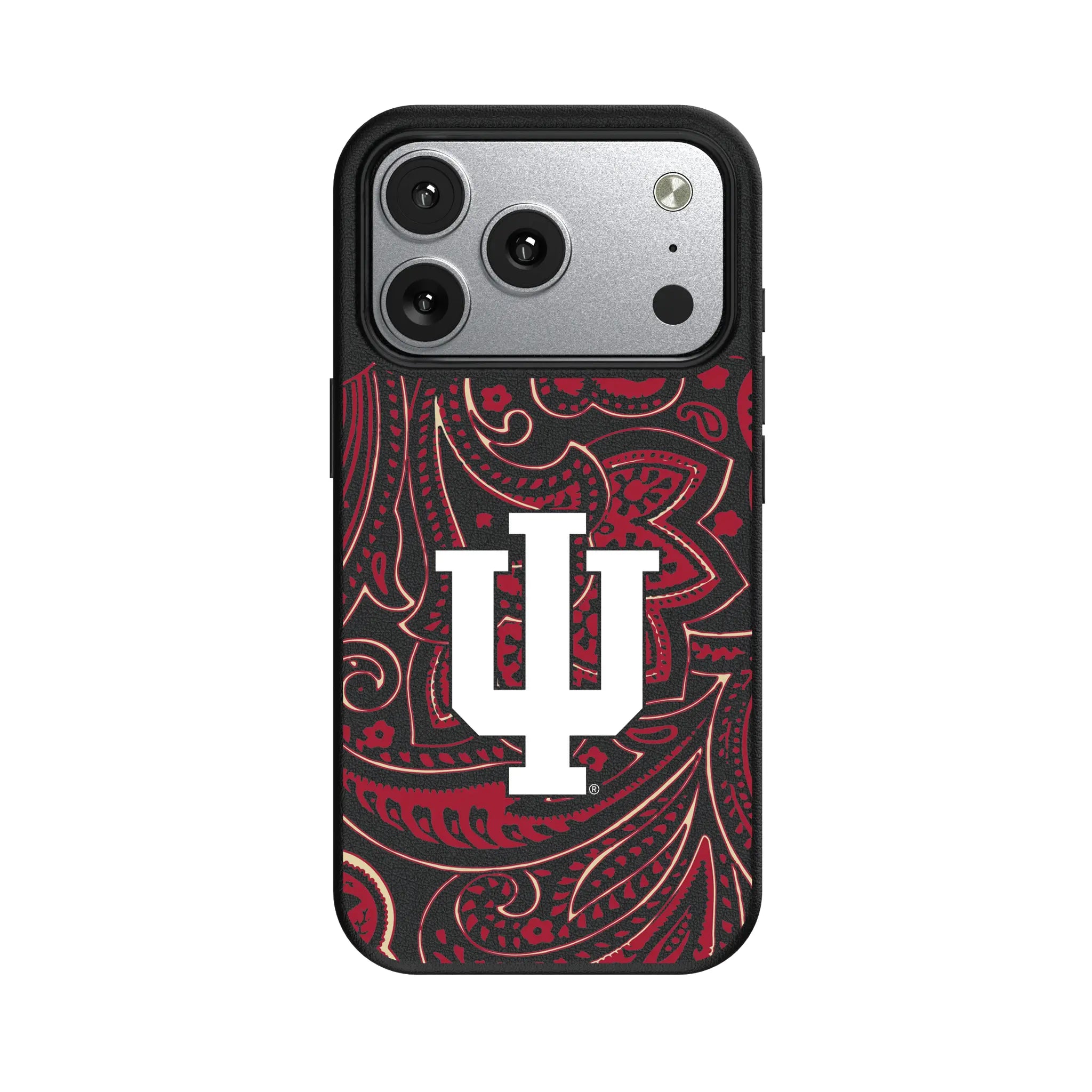 Indiana University Hoosiers Paisley iPhone MagSafe Compatible Phone Case for Apple iPhone#Device_iPhone 17 Pro