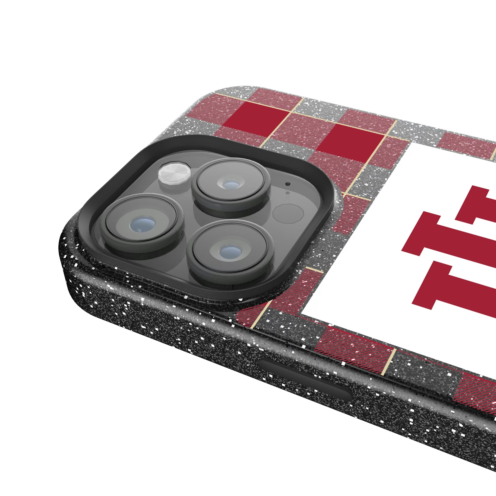 Indiana University Hoosiers Plaid iPhone Bling Phone Case for Apple iPhone - Detail