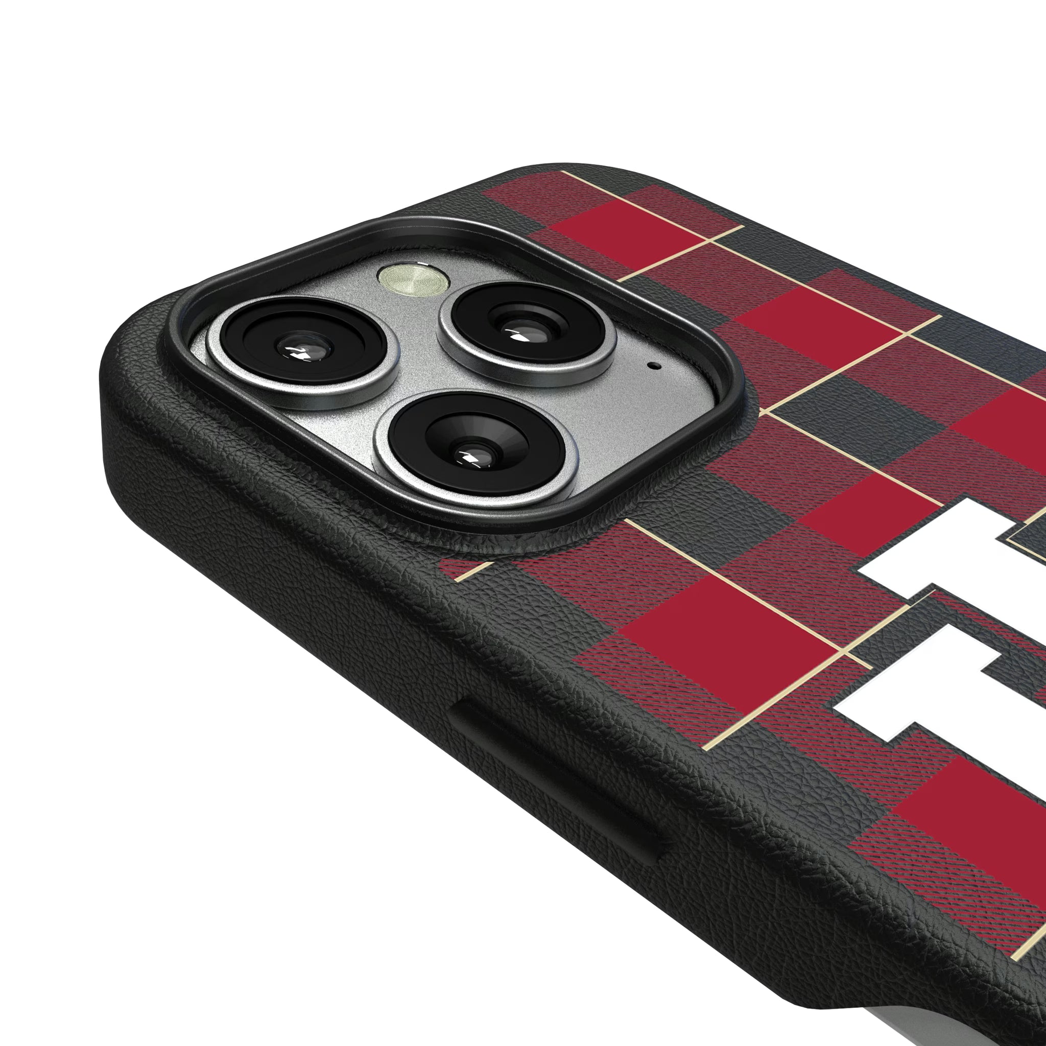 Indiana University Hoosiers Plaid iPhone MagSafe Compatible Phone Case for Apple iPhone - Detail