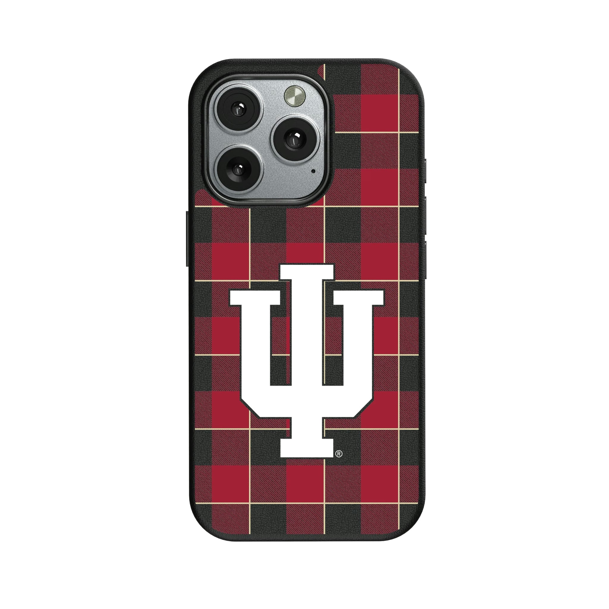 Indiana University Hoosiers Plaid iPhone MagSafe Compatible Phone Case for Apple iPhone