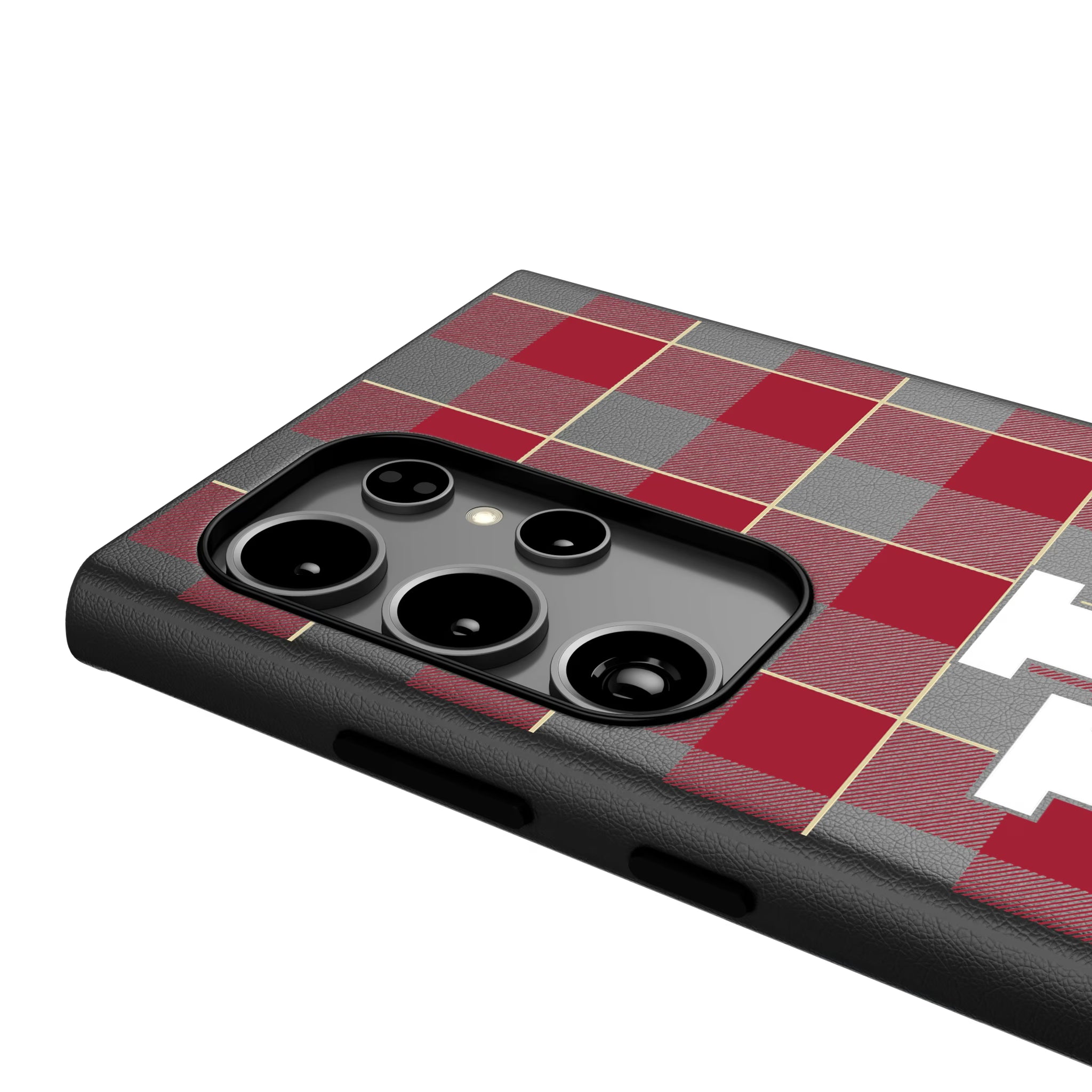 Indiana University Hoosiers Plaid Galaxy MagSafe Compatible Phone Case for Samsung Galaxy - Detail
