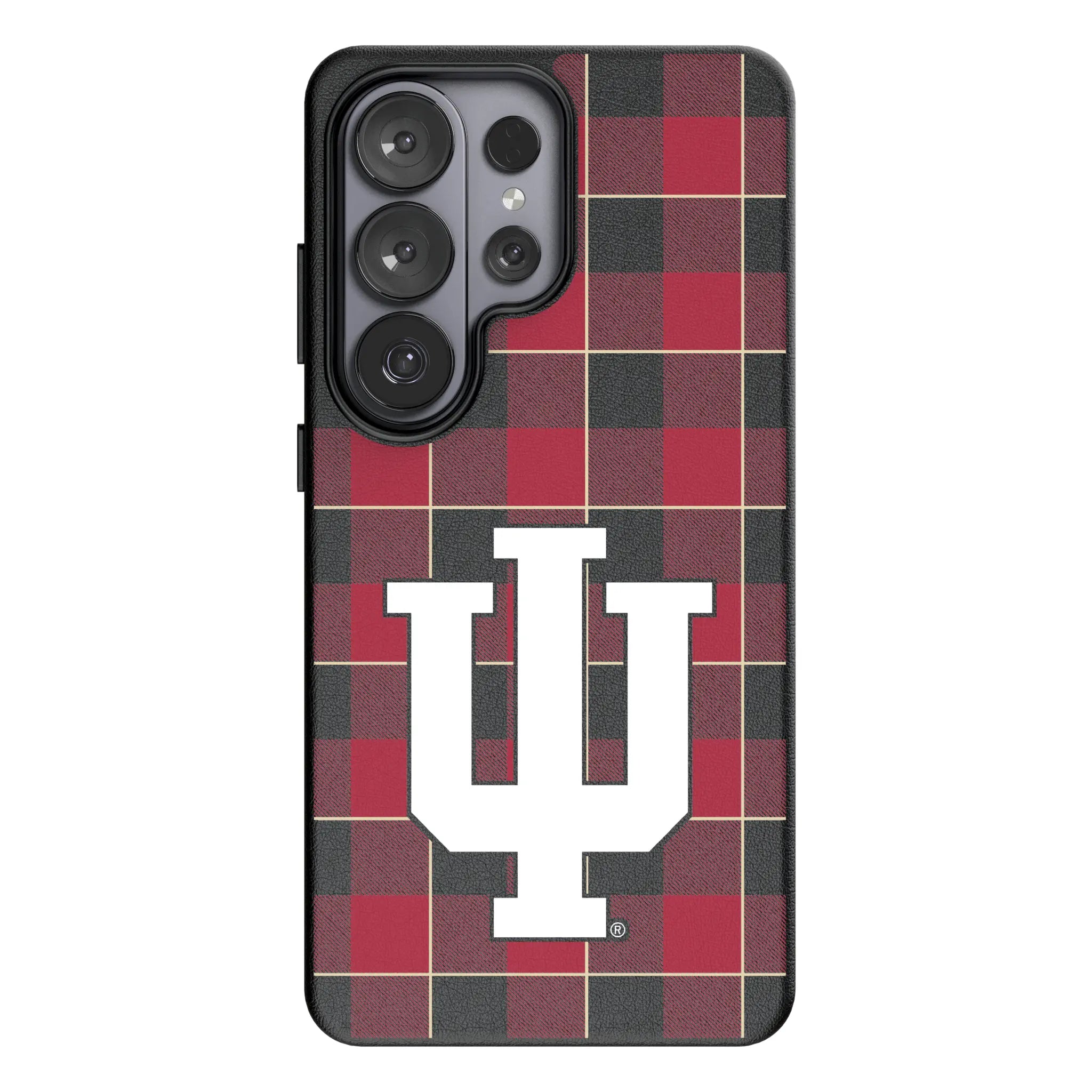 Indiana University Hoosiers Plaid Galaxy MagSafe Compatible Phone Case for Samsung Galaxy#Device_Galaxy S26 Ultra