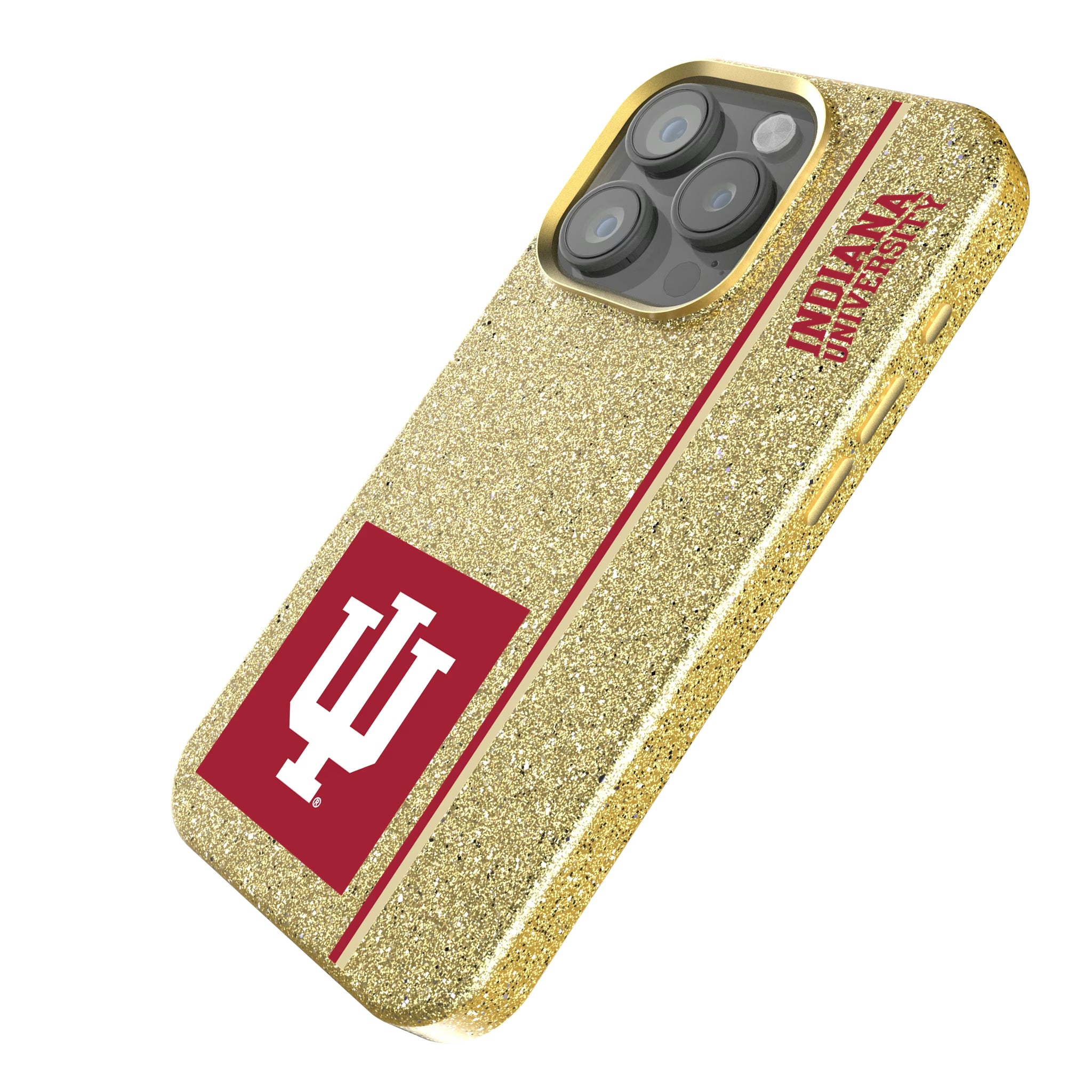 Indiana University Hoosiers Sidebar iPhone Bling Phone Case for Apple iPhone - Isometric View