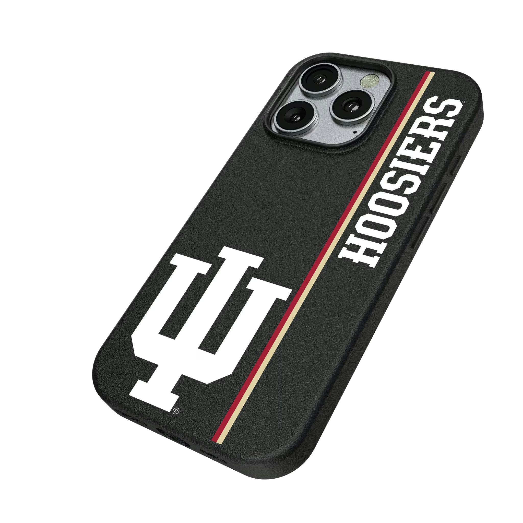 Indiana University Hoosiers Sidebar iPhone MagSafe Compatible Phone Case for Apple iPhone - Isometric View