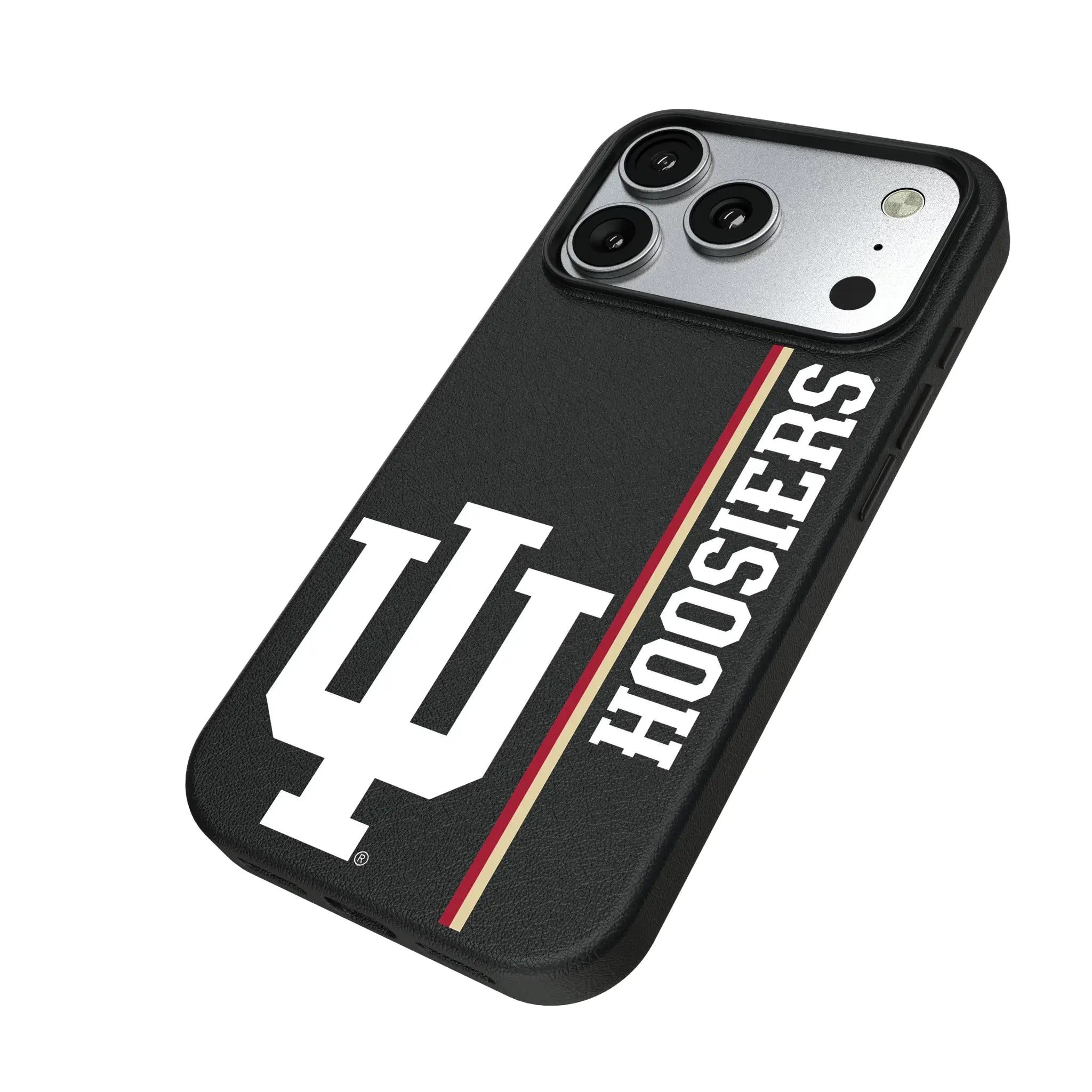 Indiana University Hoosiers Sidebar iPhone MagSafe Compatible Phone Case for Apple iPhone - Isometric View#Device_iPhone 17 Pro