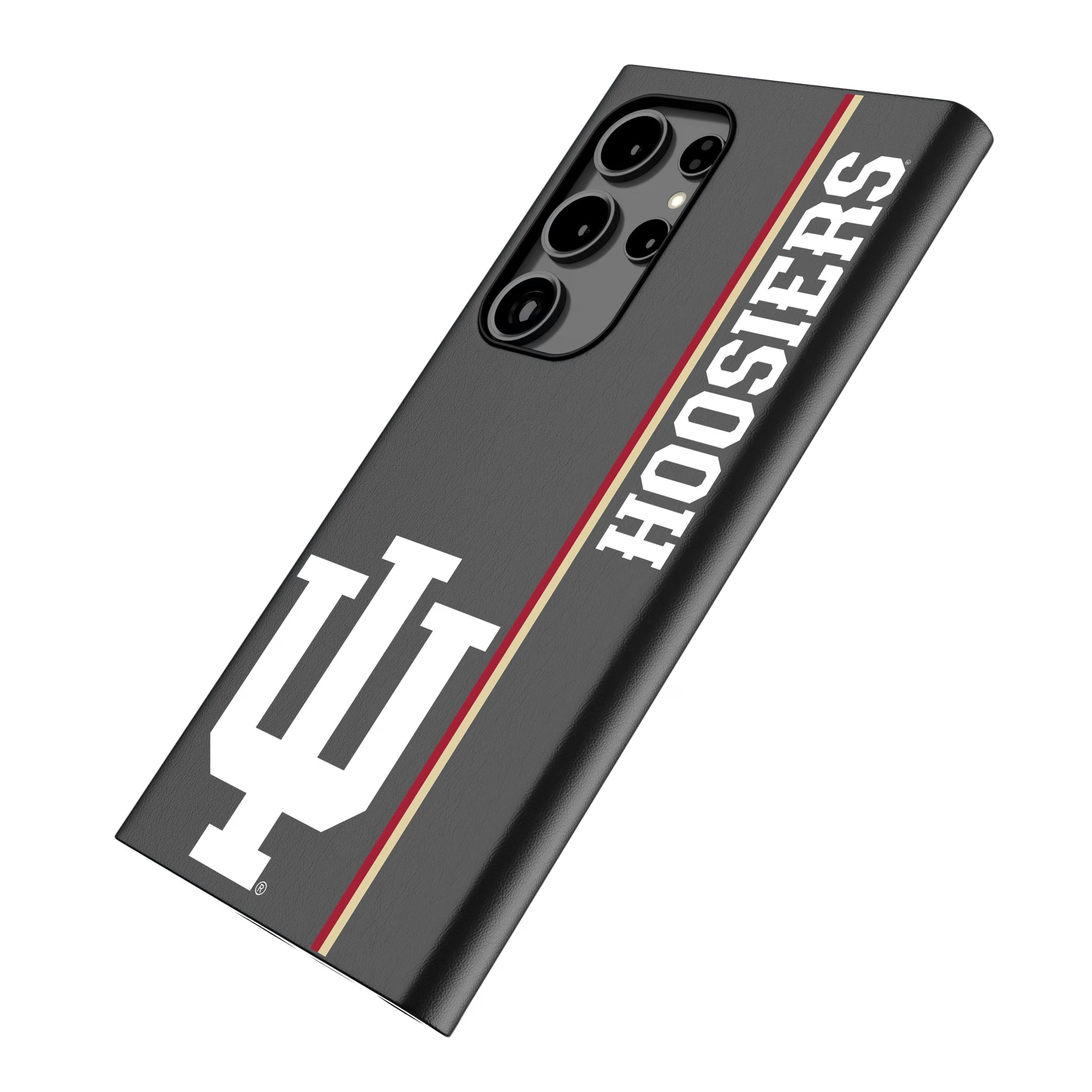 Indiana University Hoosiers Sidebar Galaxy MagSafe Compatible Phone Case for Samsung Galaxy - Isometric View