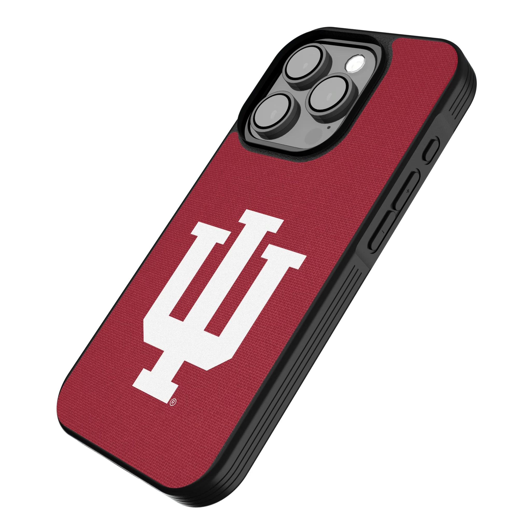 Indiana University Hoosiers Solid iPhone Bump Phone Case for Apple iPhone - Isometric View