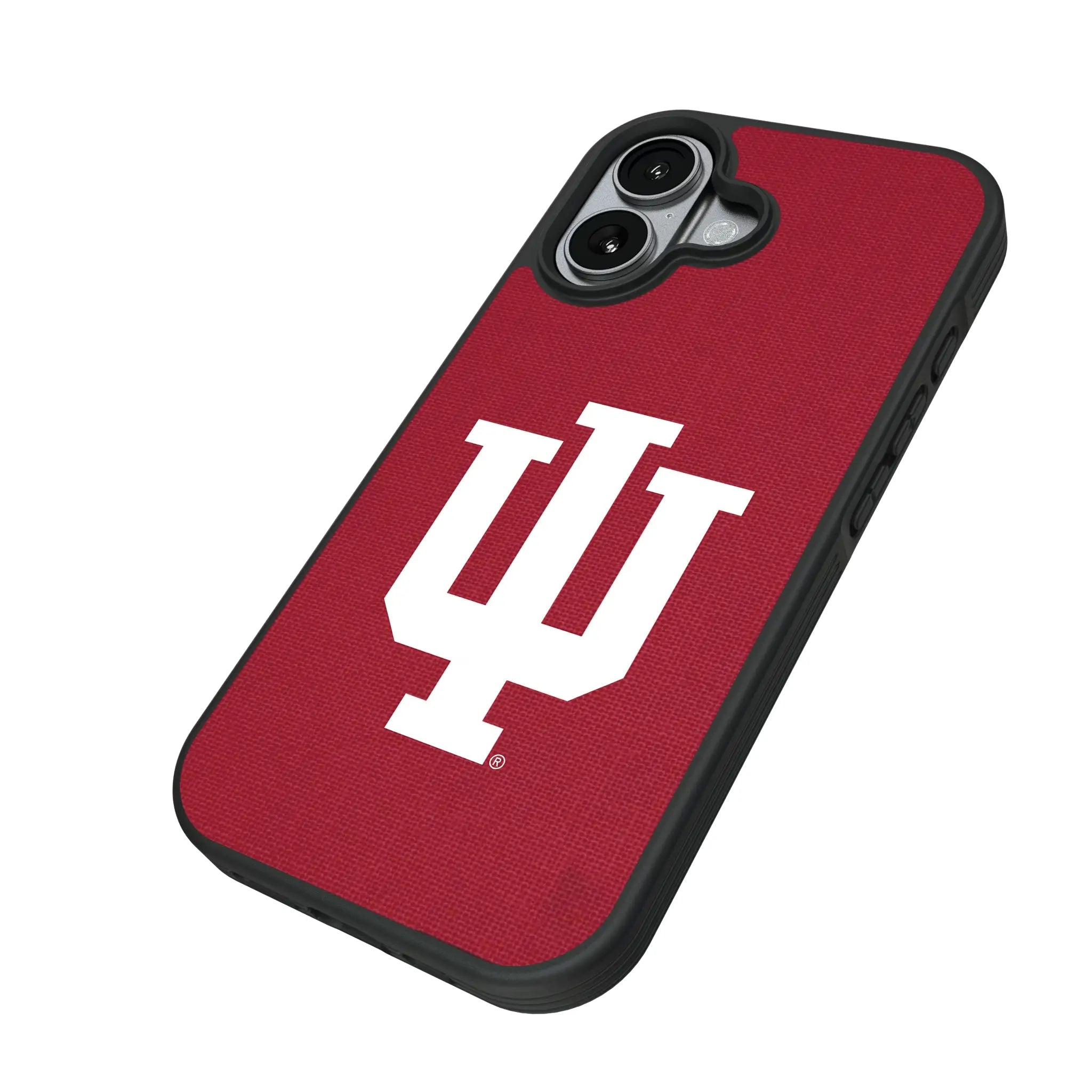 Indiana University Hoosiers Solid iPhone Bump Phone Case for Apple iPhone - Isometric View#Device_iPhone 17