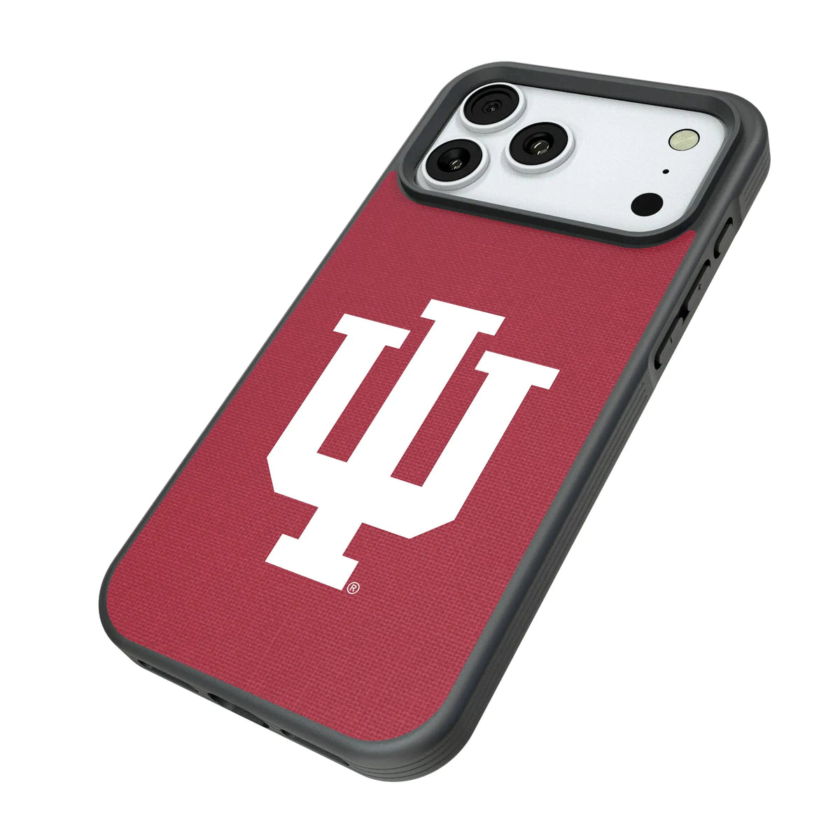 Indiana University Hoosiers Solid iPhone Bump Phone Case for Apple iPhone - Isometric View#Device_iPhone 18 Pro Max