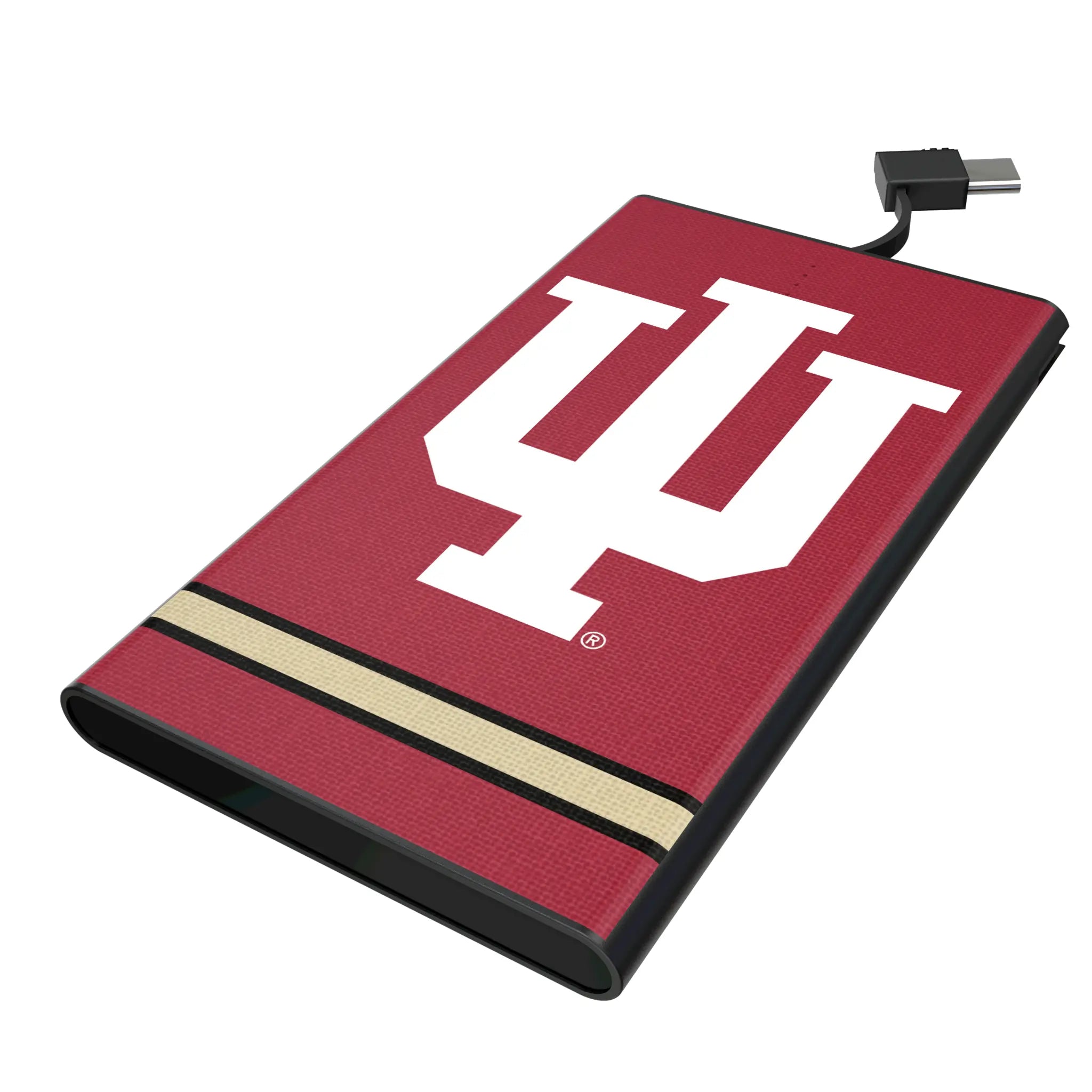 Indiana University Hoosiers Stripe 5000mAh Flat Power Bank
