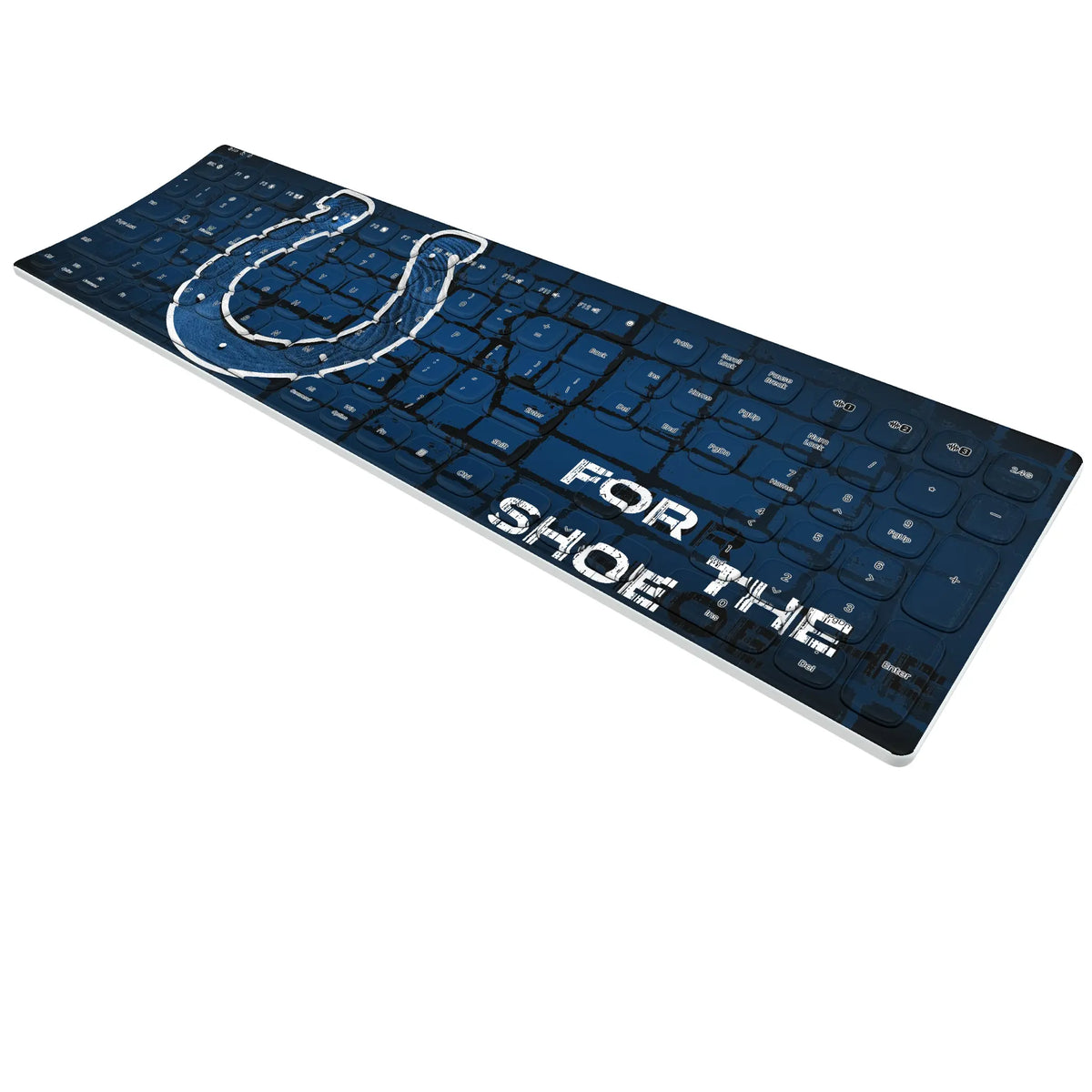 Indianapolis Colts Brick KKB605 Curved Wireless Keyboard - Isometric View