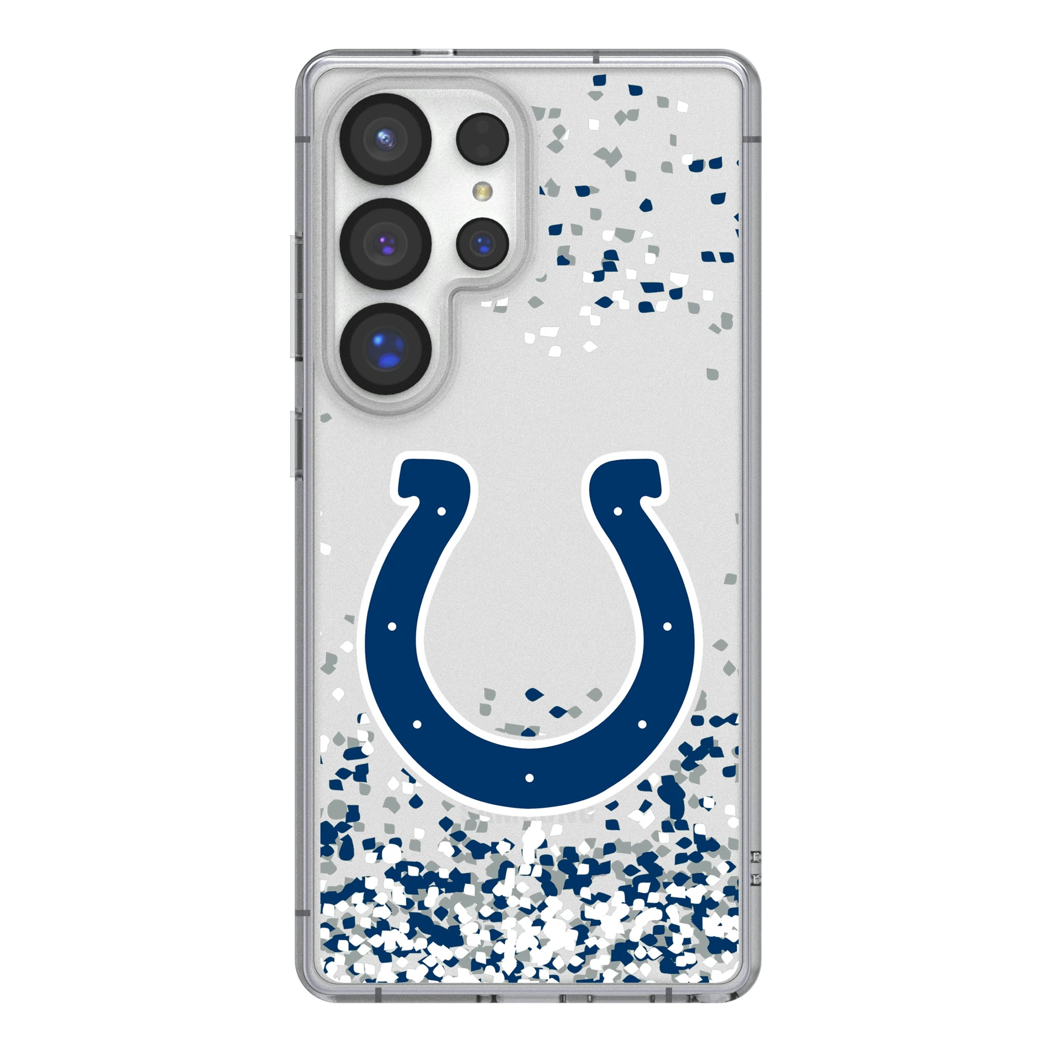 Indianapolis Colts Confetti Galaxy Clear Phone Case for Samsung Galaxy