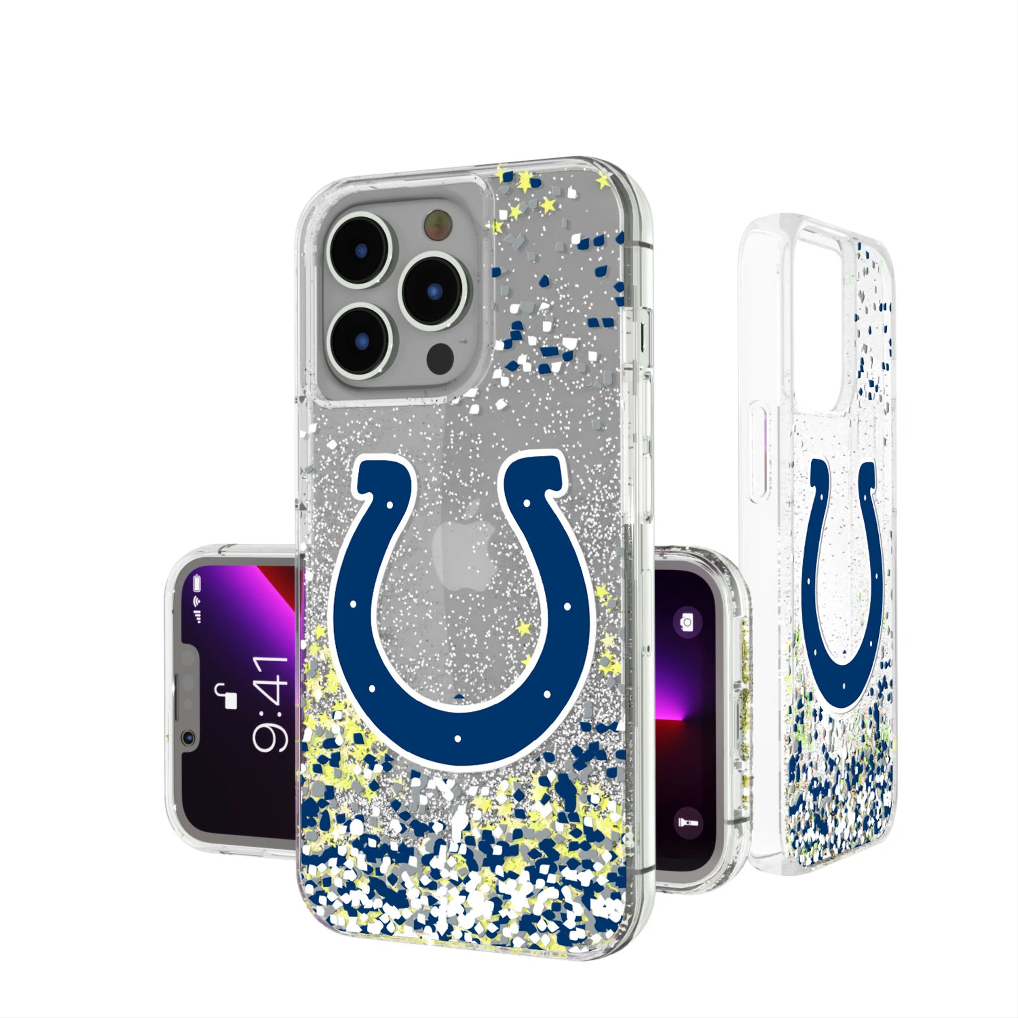 Indianapolis Colts Confetti iPhone Glitter Phone Case for Apple iPhone