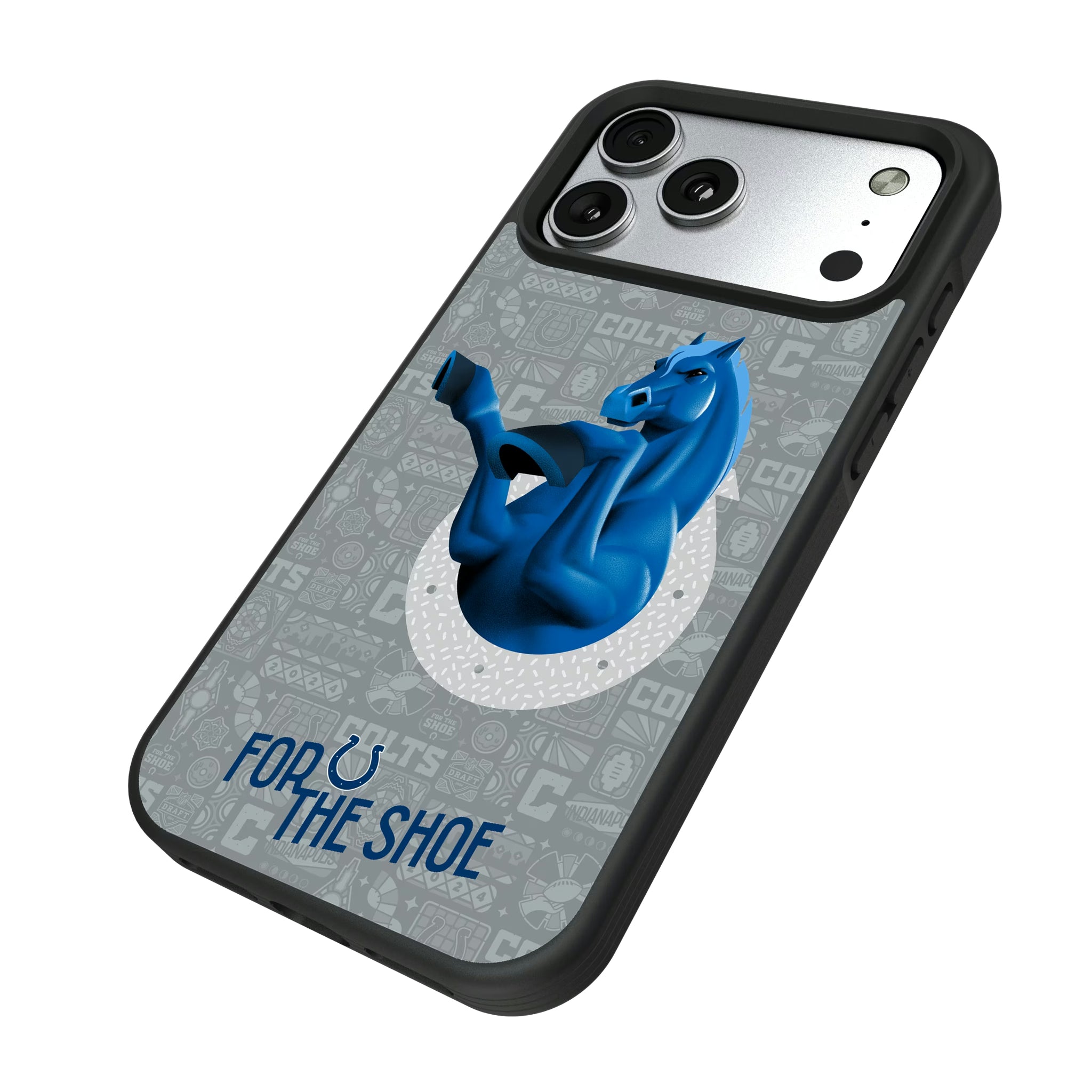 Indianapolis Colts Deco iPhone Bump Phone Case for Apple iPhone - Isometric View#Device_iPhone 17 Pro Max