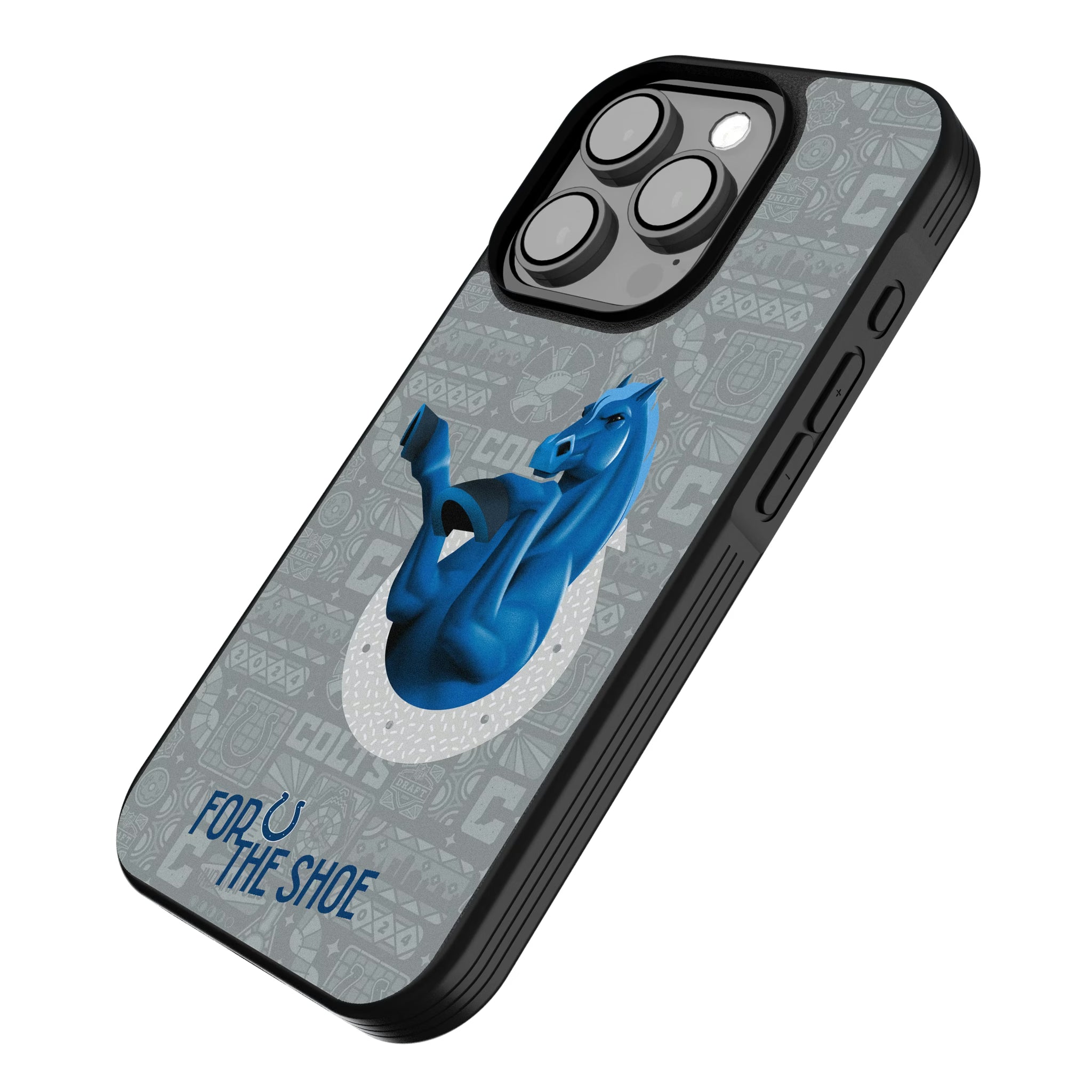 Indianapolis Colts Deco iPhone Bump Phone Case for Apple iPhone - Isometric View