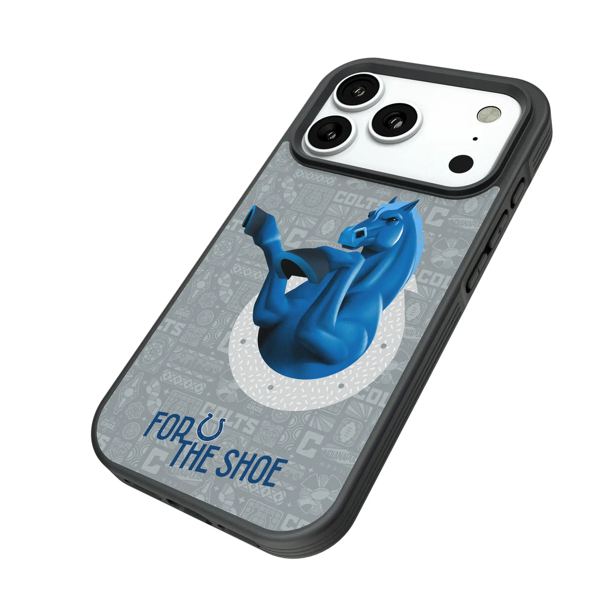 Indianapolis Colts Deco iPhone Bump Phone Case for Apple iPhone - Isometric View#Device_iPhone 18 Pro
