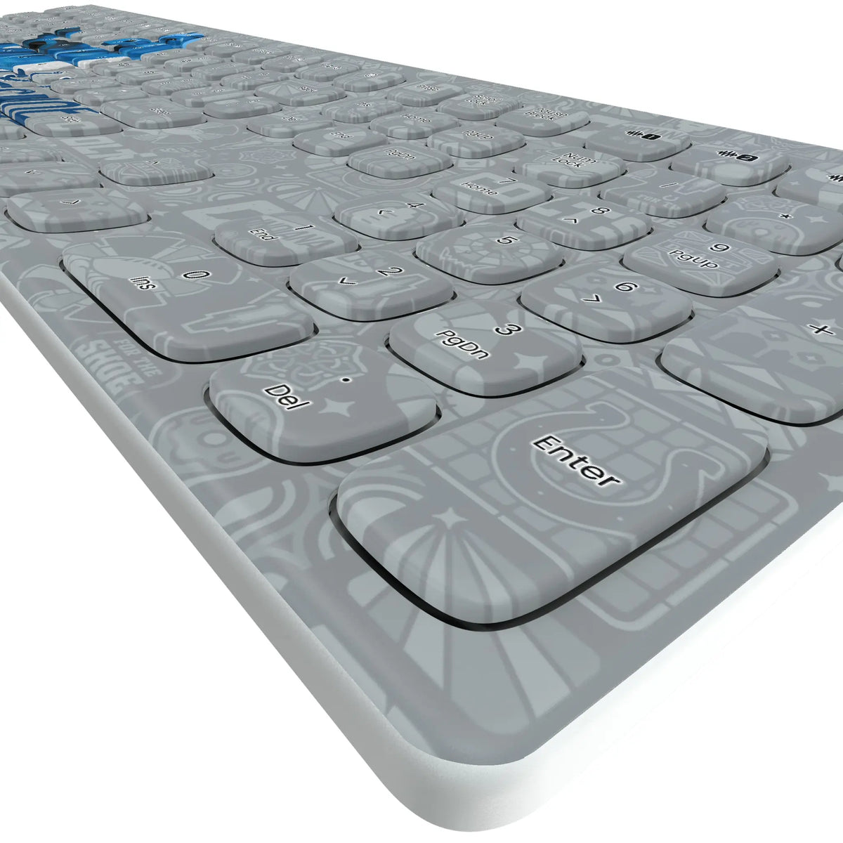 Indianapolis Colts Deco KKB605 Curved Wireless Keyboard - Detail