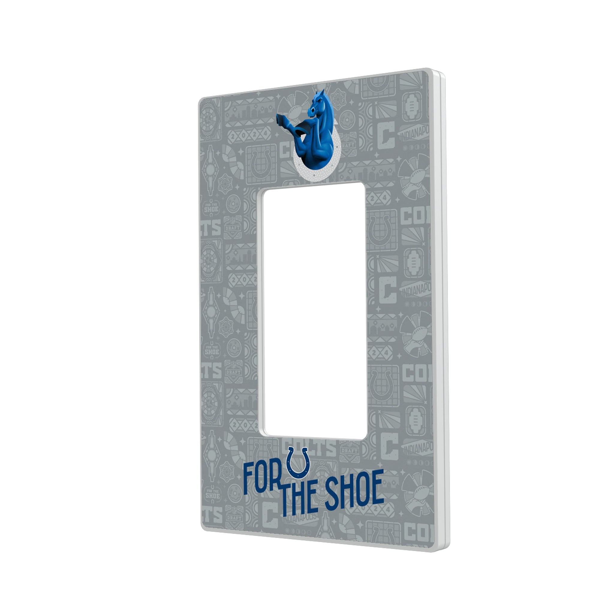 Indianapolis Colts Deco Hidden-Screw Light Switch Plate#Style_Single Rocker