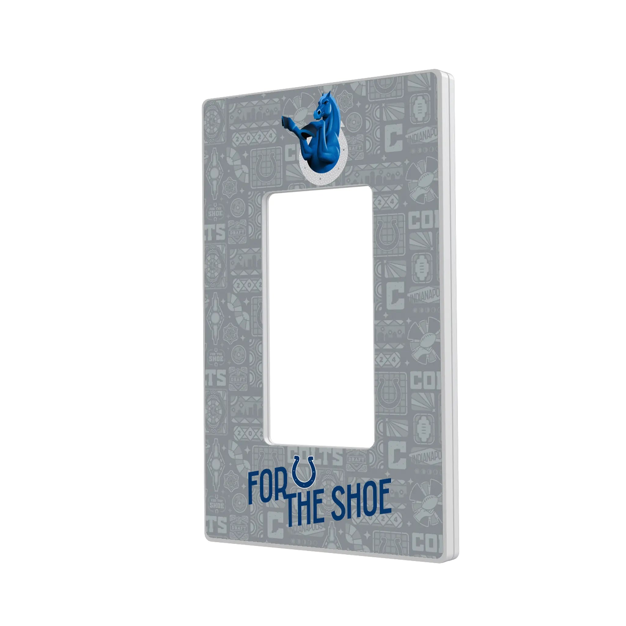 Indianapolis Colts Deco Hidden-Screw Light Switch Plate#Style_Single Rocker