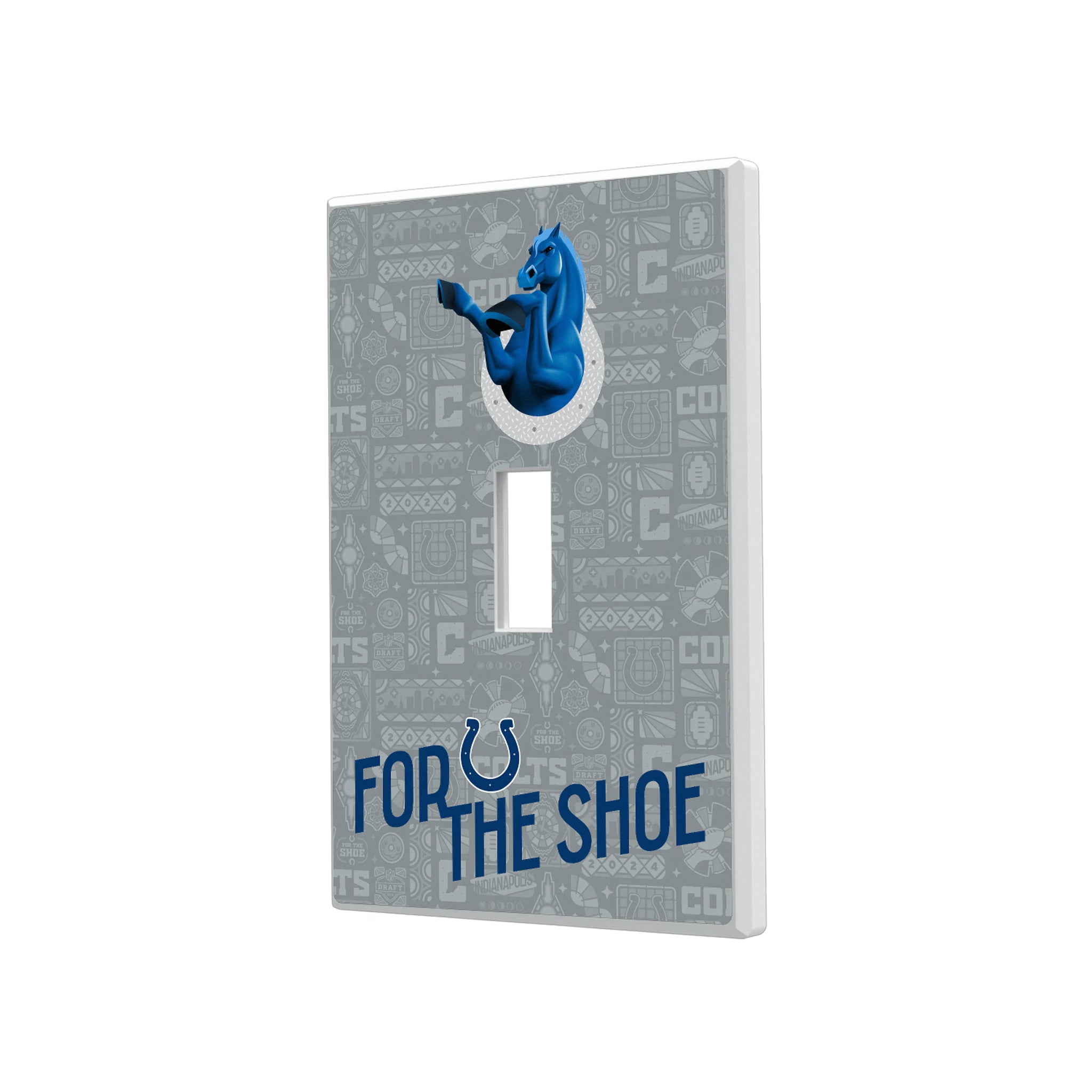 Indianapolis Colts Deco Hidden-Screw Light Switch Plate#Style_Single Toggle