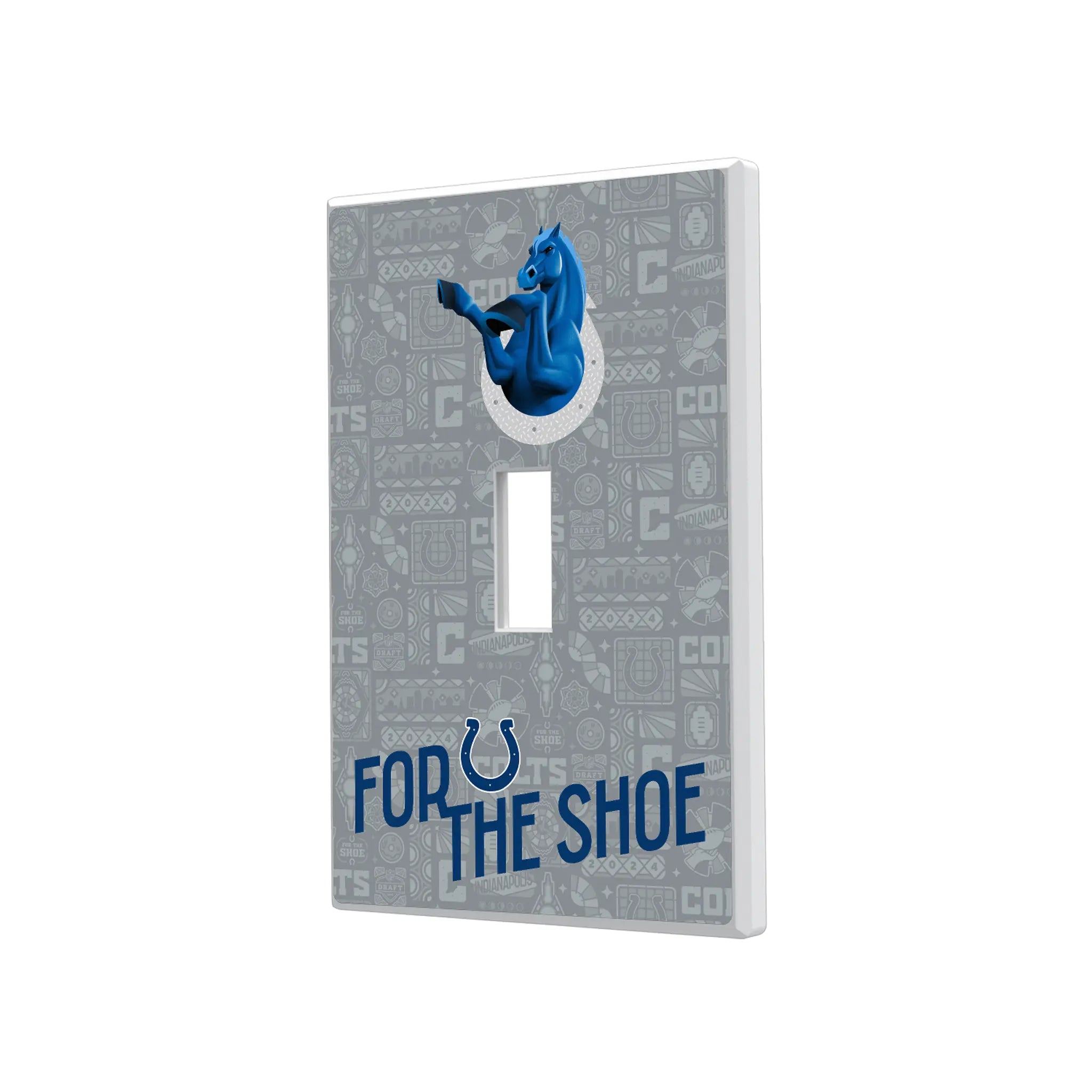 Indianapolis Colts Deco Hidden-Screw Light Switch Plate#Style_Single Toggle